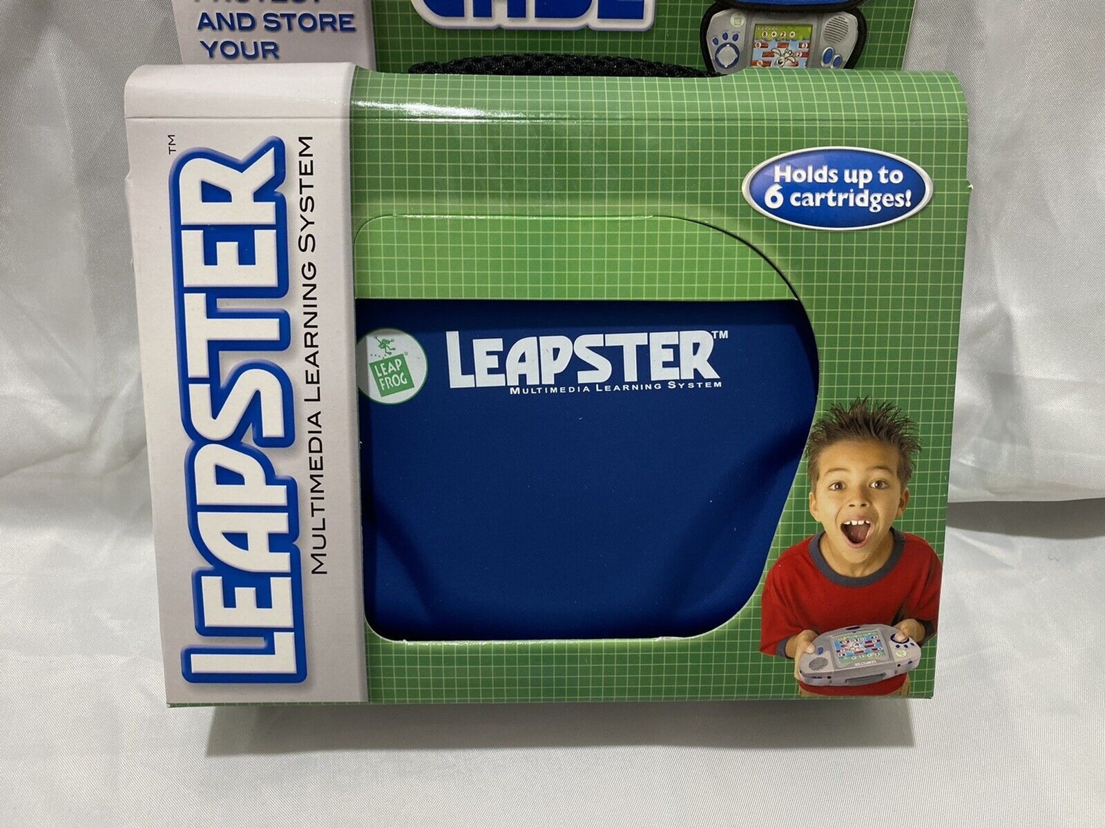 Leap Frog Leapster Carrying Case Boys Blue Ages 4 to 8 Zip Enclosure