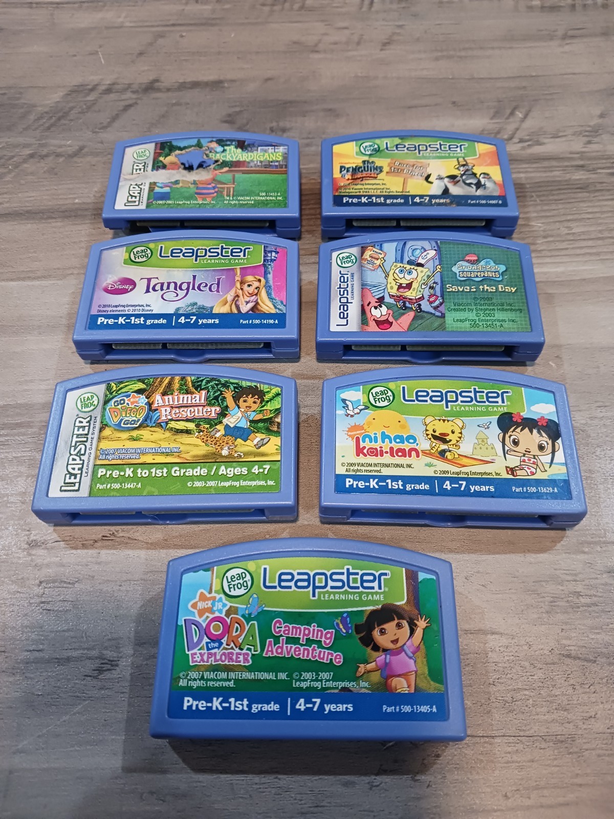 LeapFrog Leapster Learning System Large RED Handheld Console 7 Games 2003 WORKS