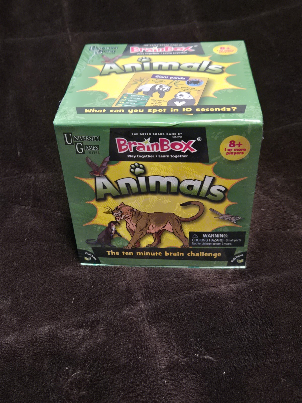 BrainBox Memory Game Animals Edition Ages 8 and Up SEALED