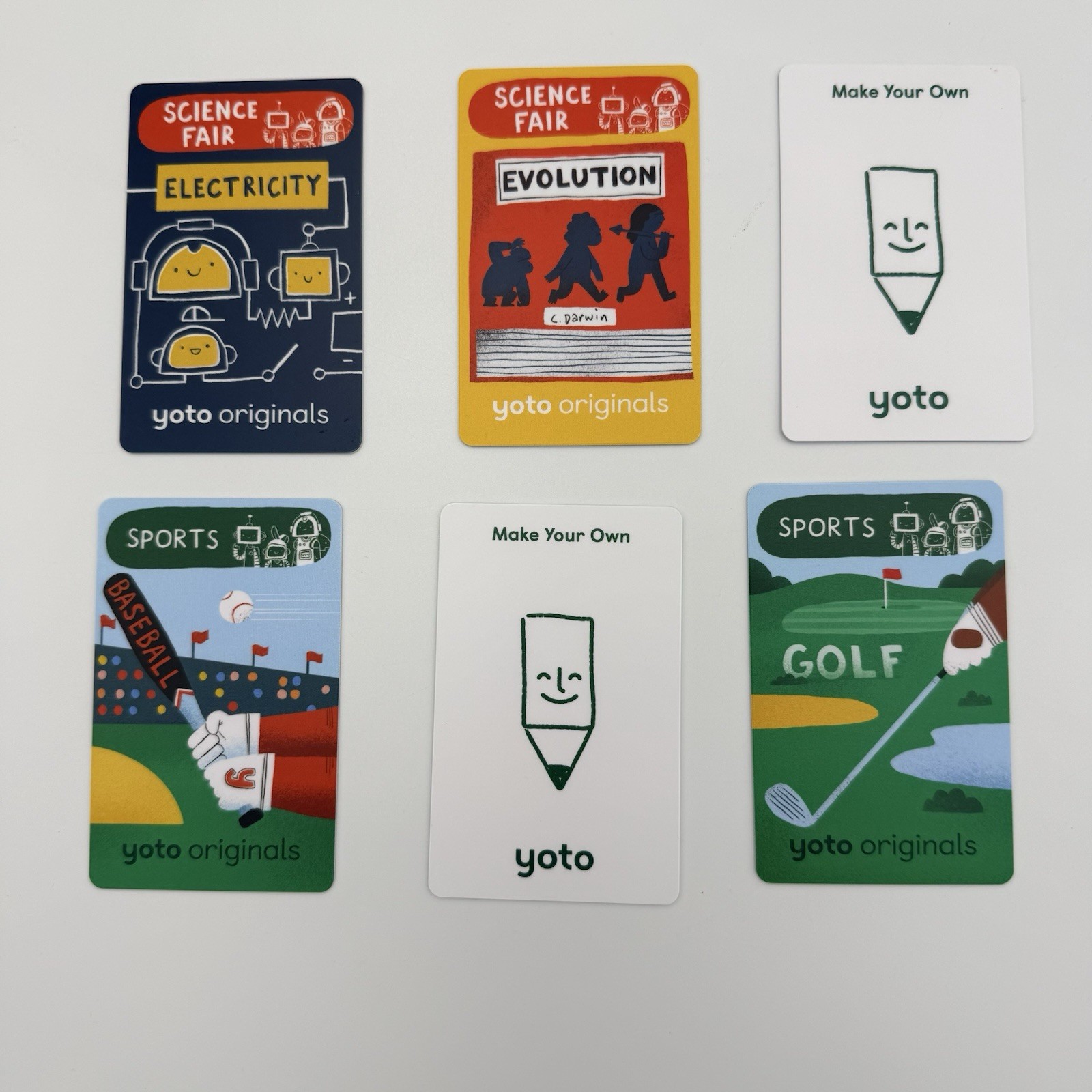 YOTO CARDS BRAIN BOTS Set Of 6 Biggest Ideas Sports Science Educational Gift
