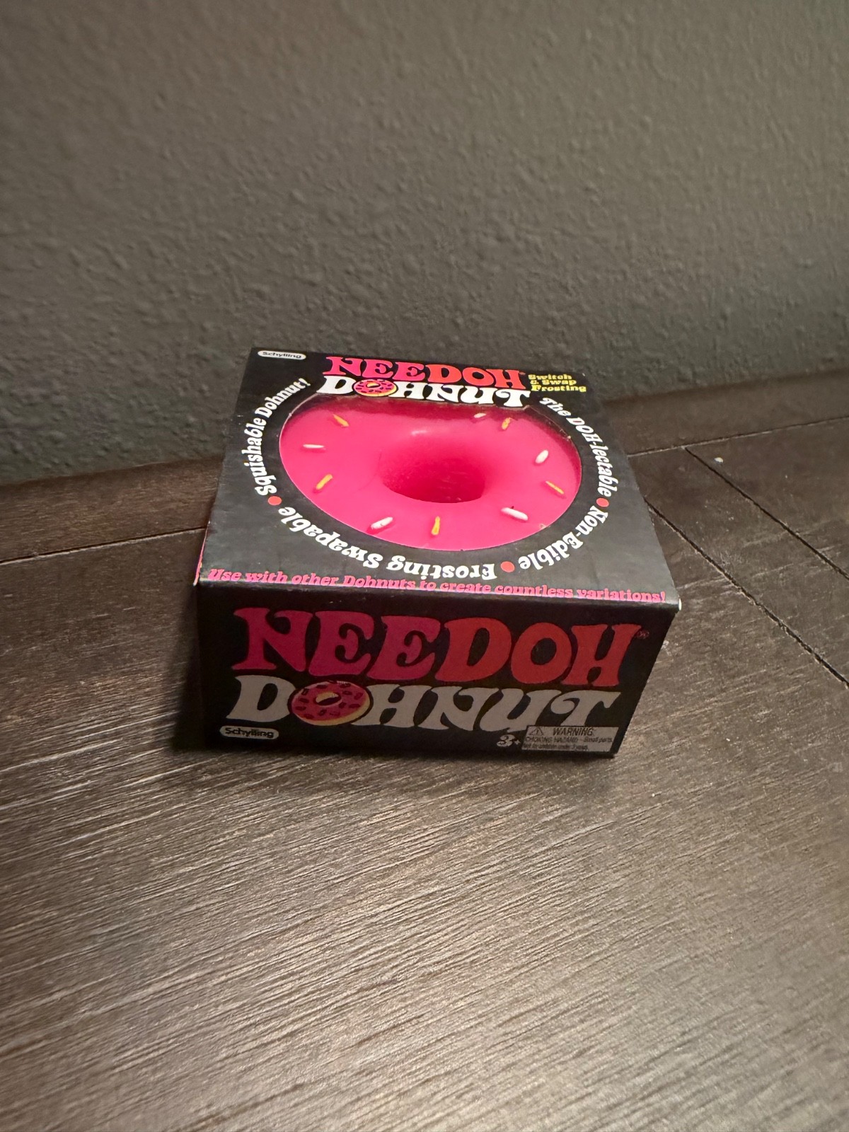 Schylling NeeDoh Powdered Donut PINK Nee Doh Authentic