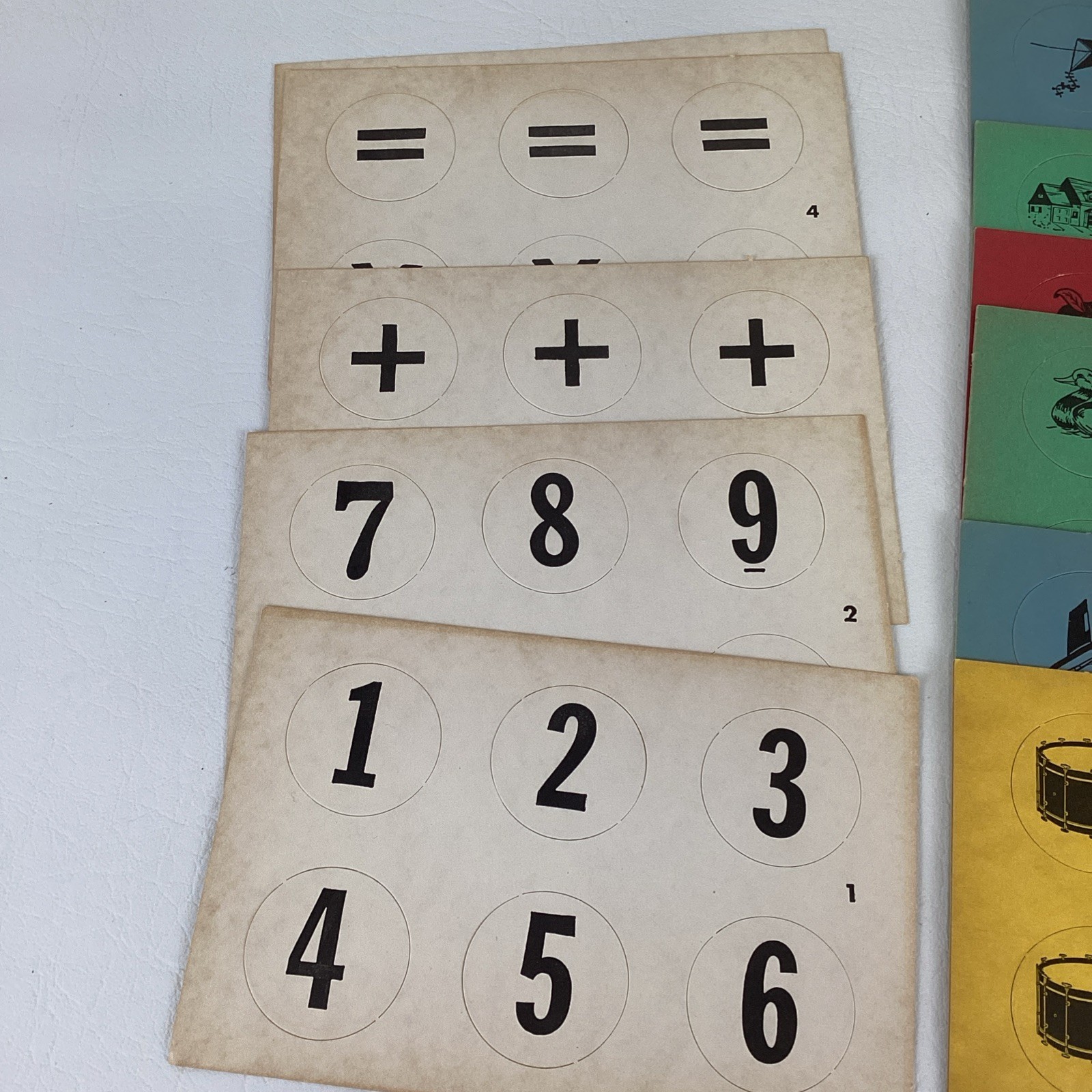 Counting Discs Youth Learning Arithmetic Math Vintage 1955 Milton Bradley Toy