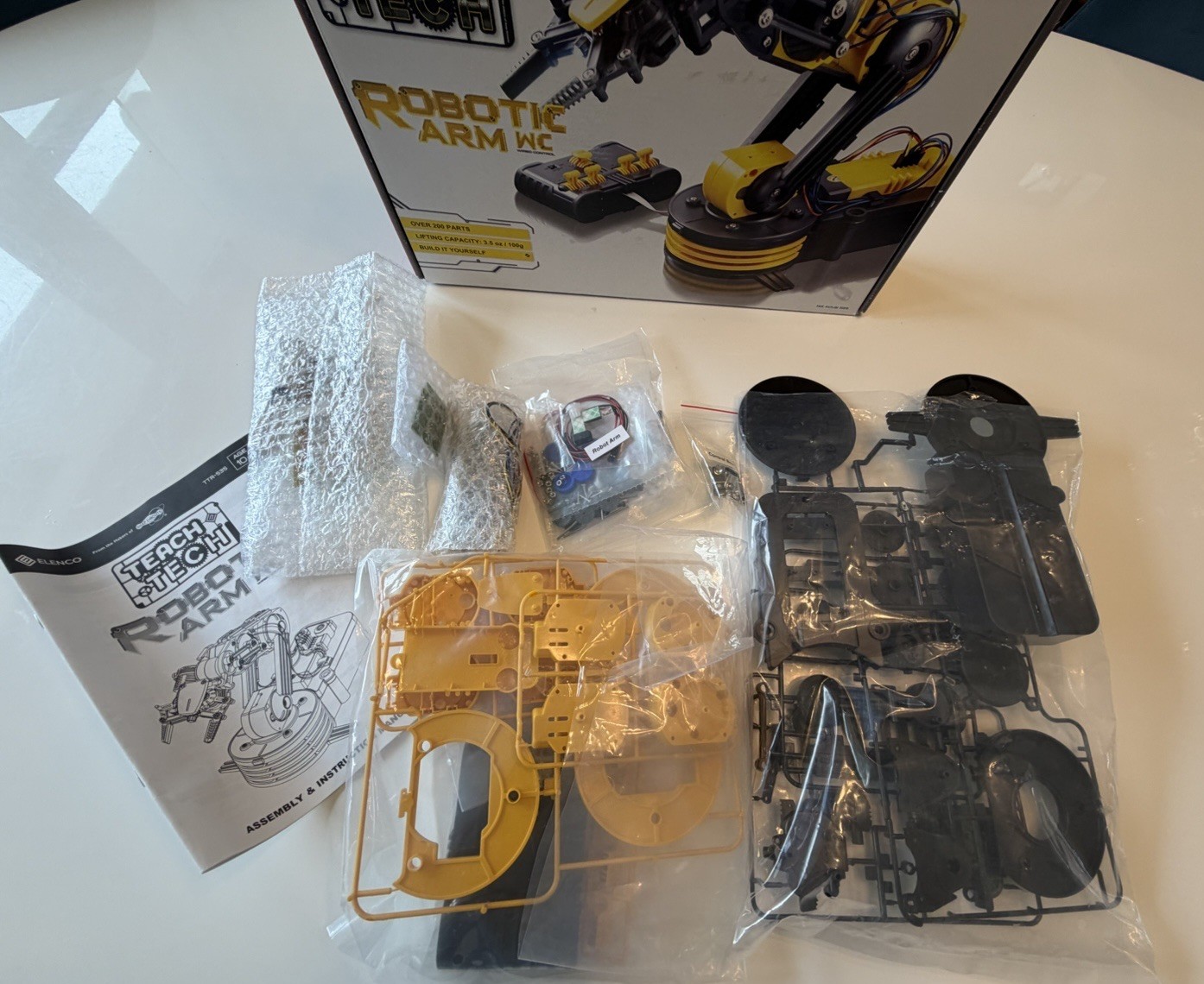 Teach Tech Robotic Arm WC Elenco STEM Building Robot Kit. Open Box New