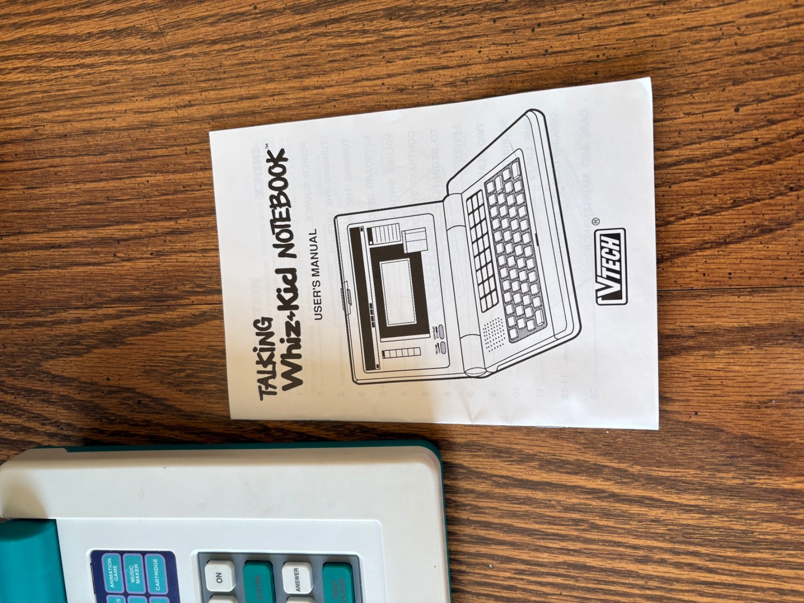 Vtech Talking Whiz Kid Notebook Educational Laptop Vintage 90s WORKS! With box