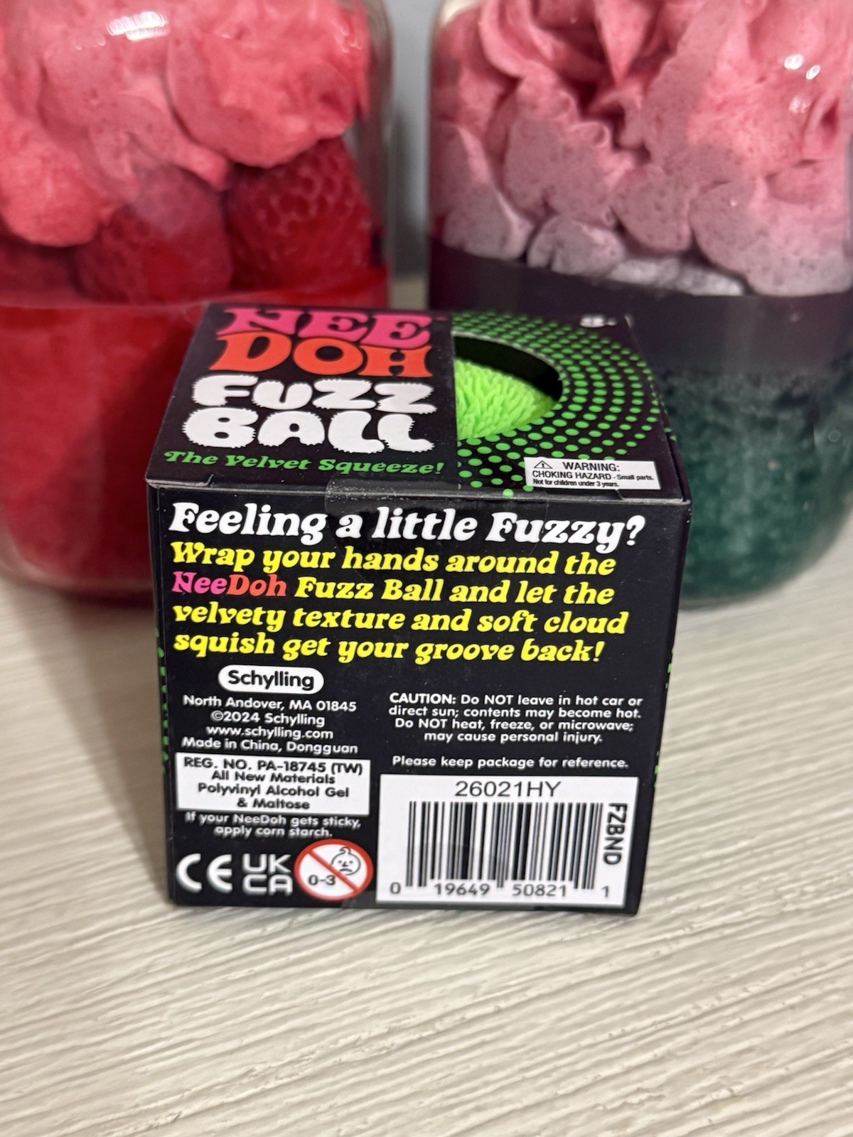 NEW Green Needoh FUZZ BALL Nee Doh Squishy Fuzzball AUTHENTIC US Squeeze Squish