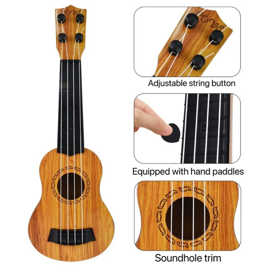 1pc 14in Kids Guitar Toy with Strings Beginner Instrument Educational Music