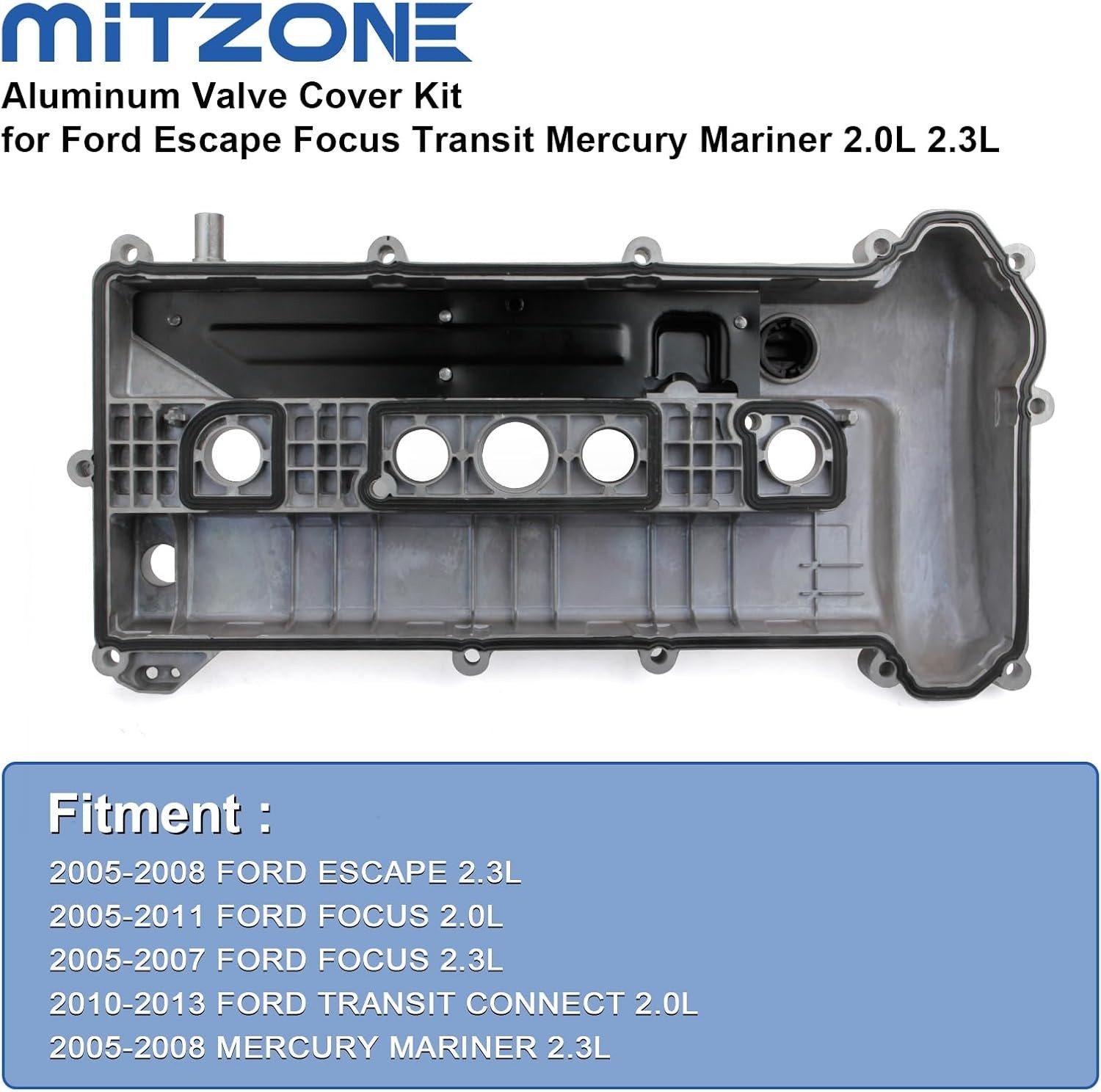 Upgrade Aluminium Valve Cover compatible with 2005-2013 Ford Focus Escape