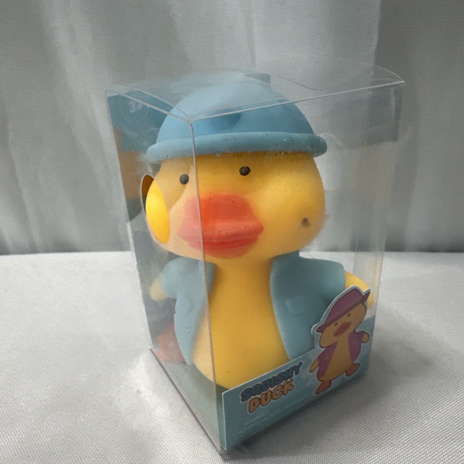Set of 3 Squishy Duck Sensory Toys Pink -Blue Purple Hat and Jacket Vital TikTok