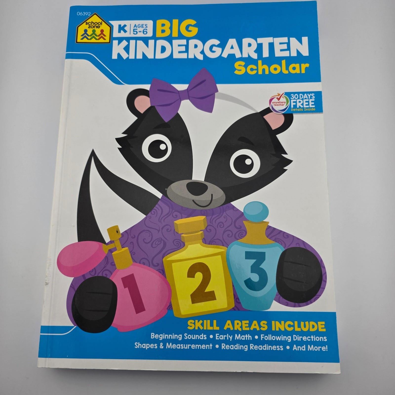 School Zone Big Kindergarten & First Grade Scholar Workbook Bundle 2 Books