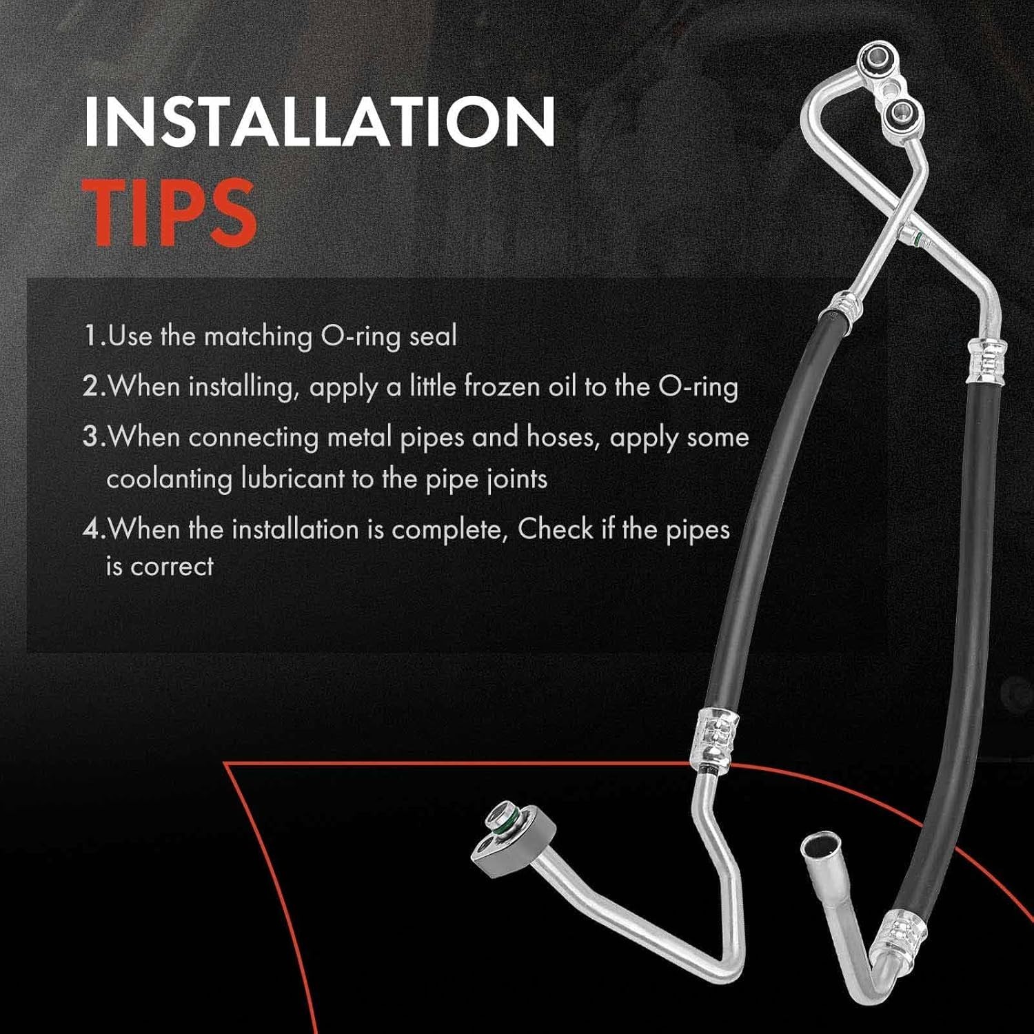 A- A/C Suction and Discharge Line Hose Assembly Compatible with Dodge Ram