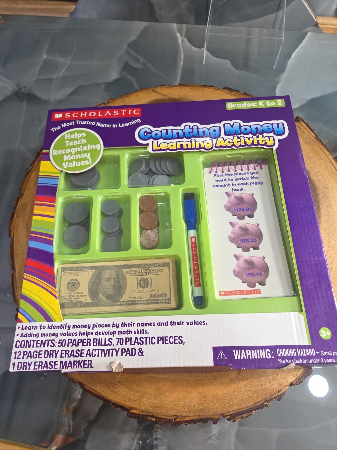 Scholastic Counting Money Dry Erase Learning Activity Set K-2