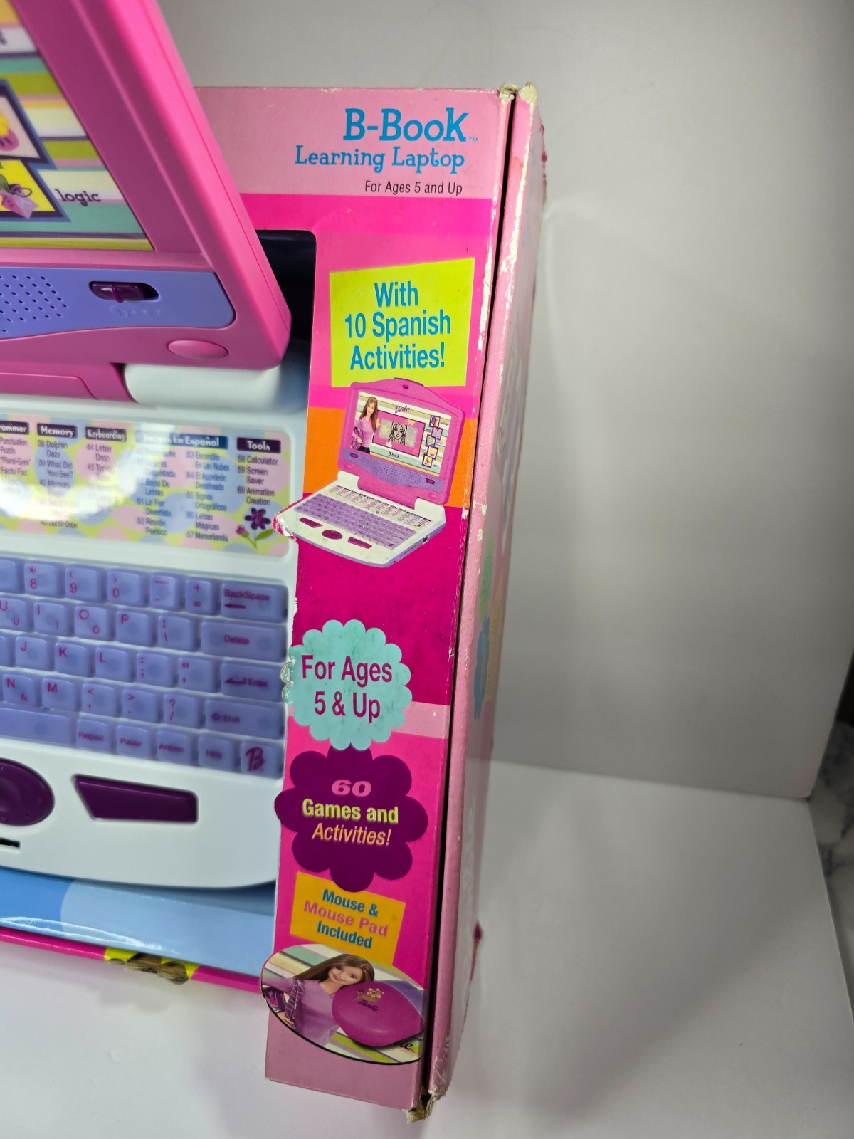 Barbie B-Book Learning Laptop Mattel 60 Games & Activities Y2K Toy 2003 – NIB