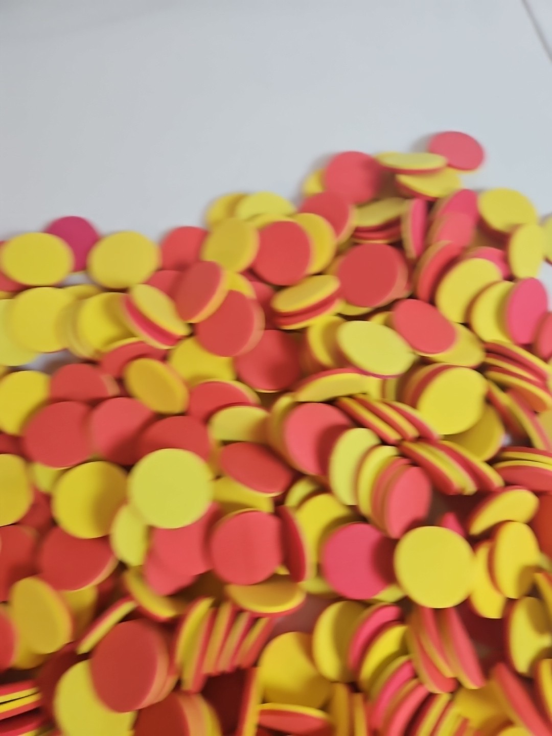 500+ Count 2-Color EVA Foam Math Counters Red Yellow Learning Discs