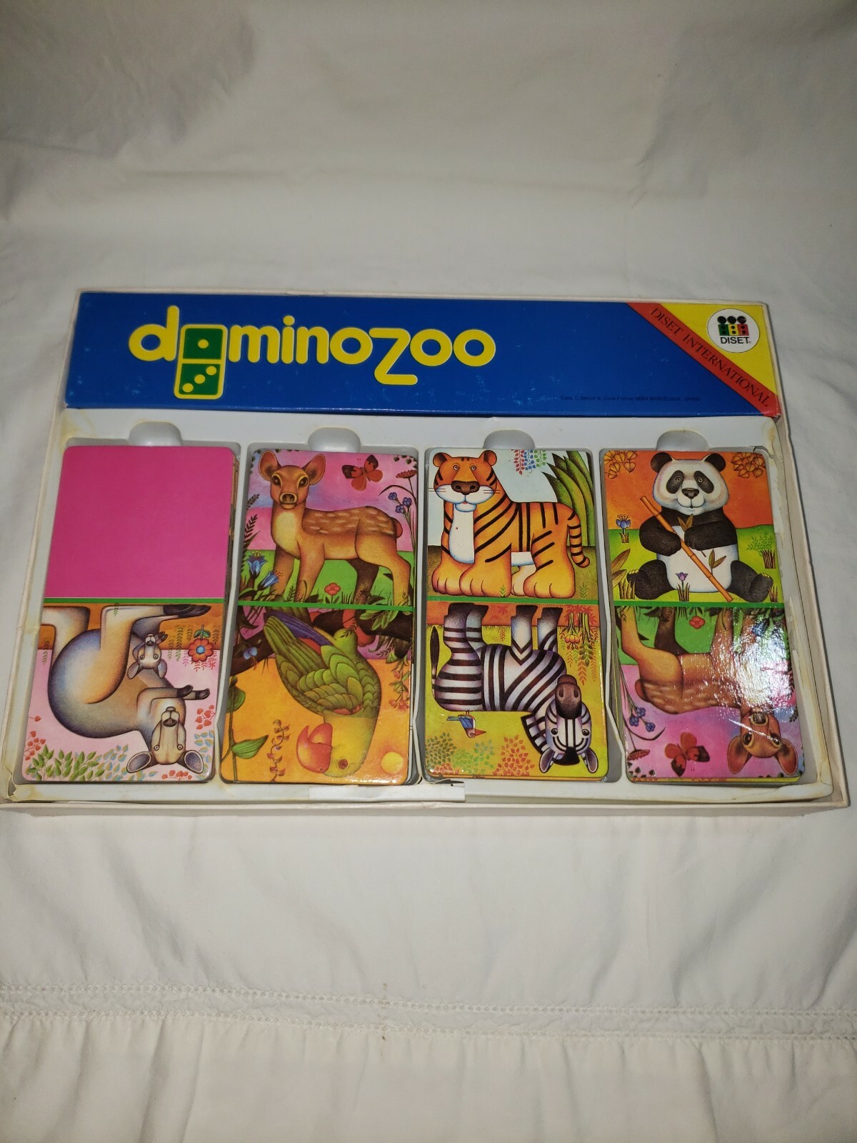 Vintage 1980s Domino Zoo Diset International Spain Extremely Rare W/Box NR 3130