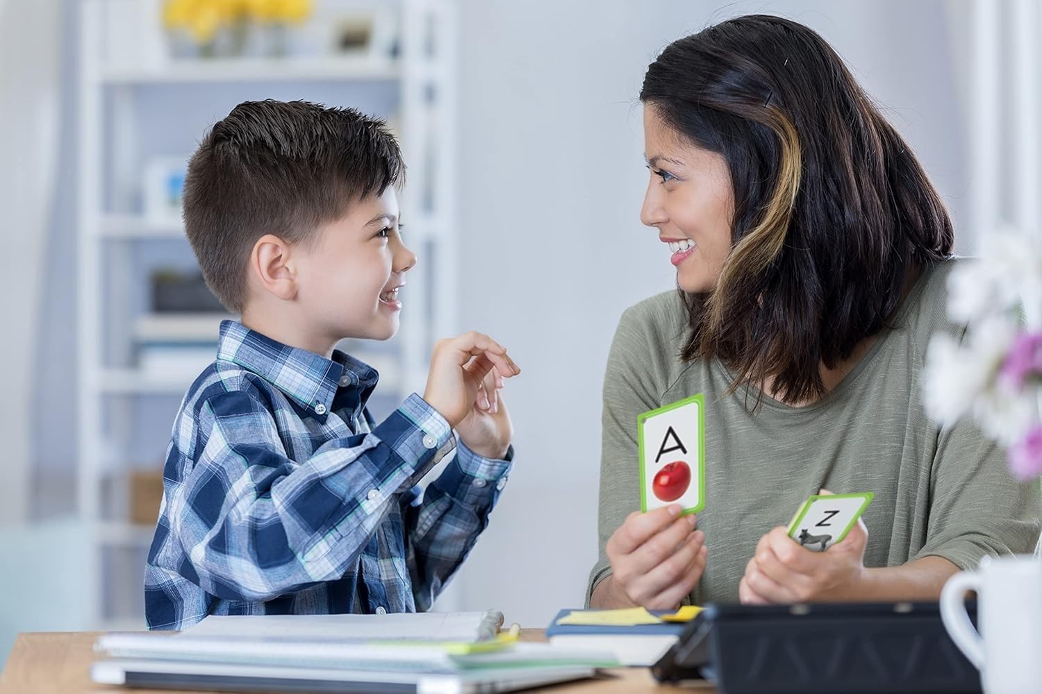 Durable Alphabet Flash Cards – 56 Cards with Teaching Tips for Preschoolers