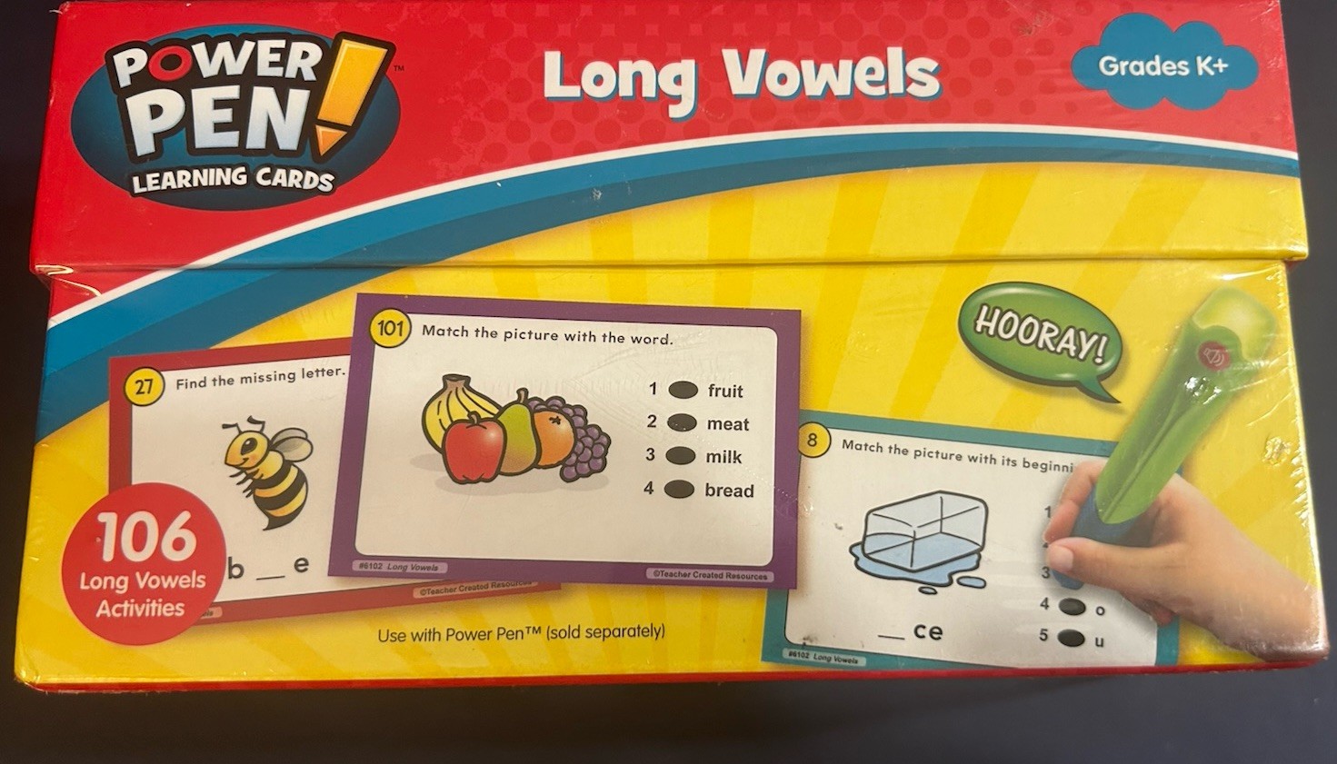 Teacher Created Resources Power Pen Learning Cards: Long Vowels – Brand New