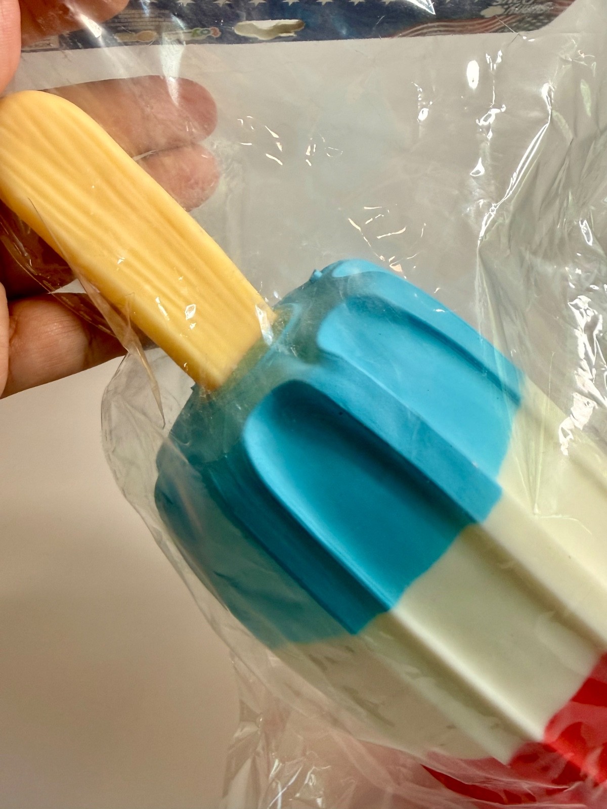 Sunny Days Jumbo Squishy🔴⚪️🔵Rocket Bomb Pop Popsicle Toy Red White Blue RARE🔥