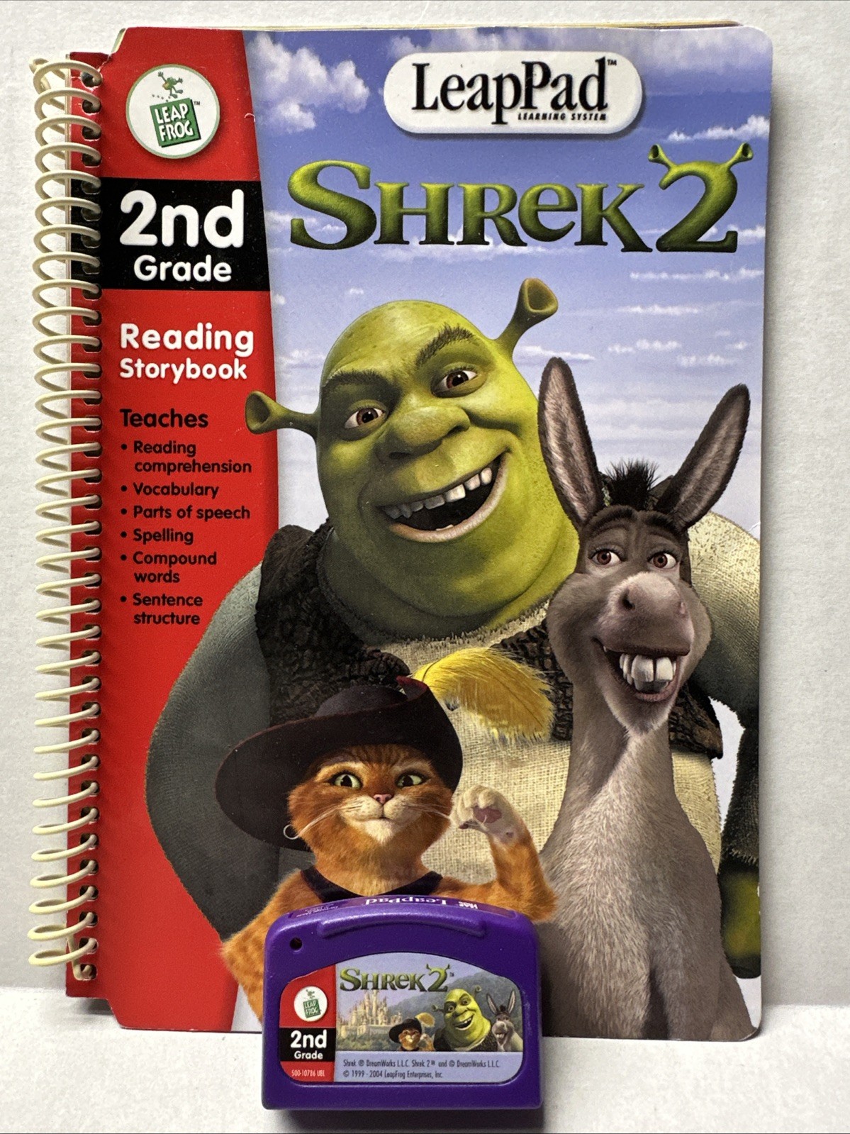 Shrek 2 LeapFrog LeapPad Reading Storybook & Cartridge 2nd Grade LEAP FROG PAD