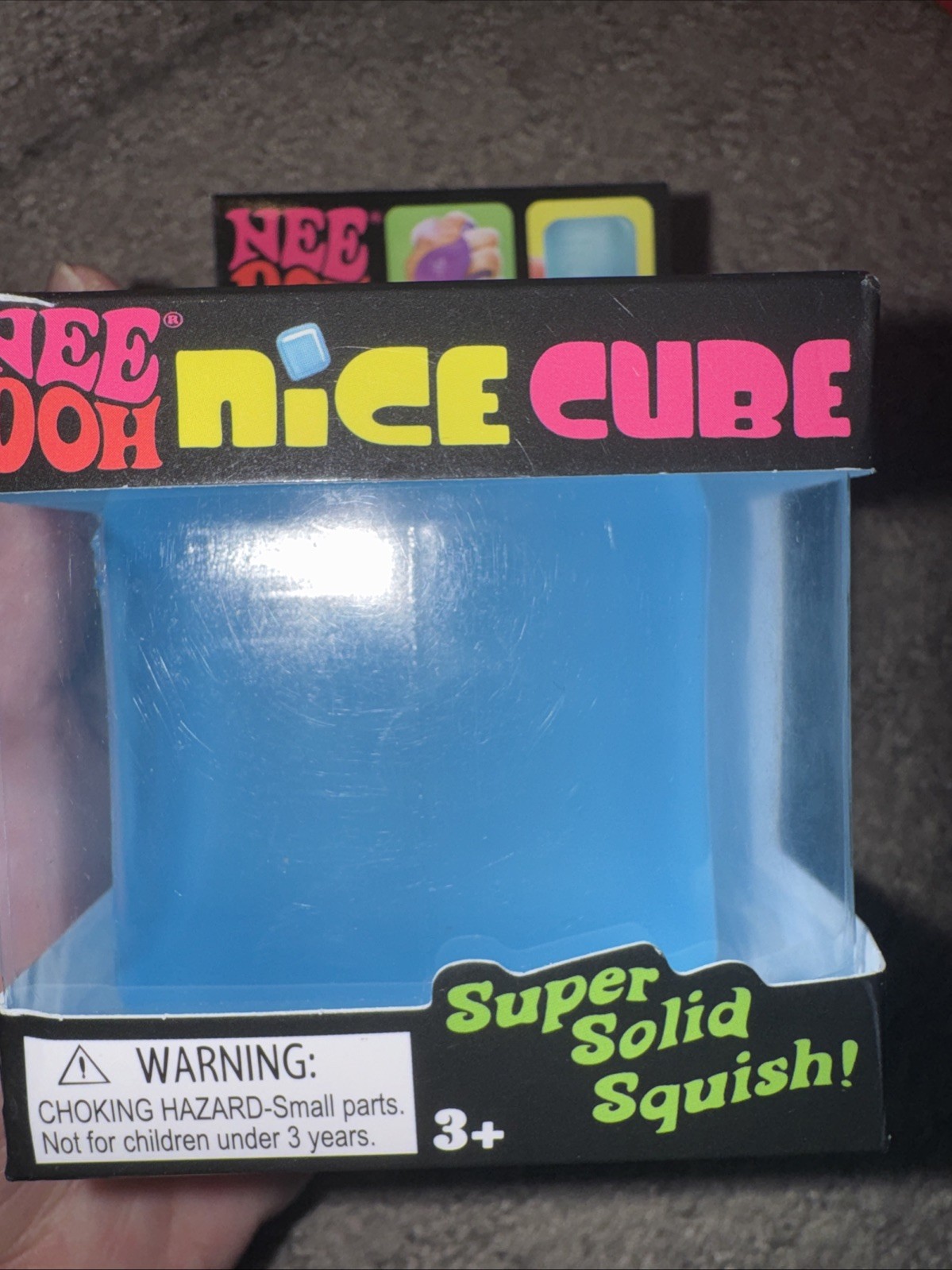 New Nee Doh Nice Cube Blue Super Solid Squish