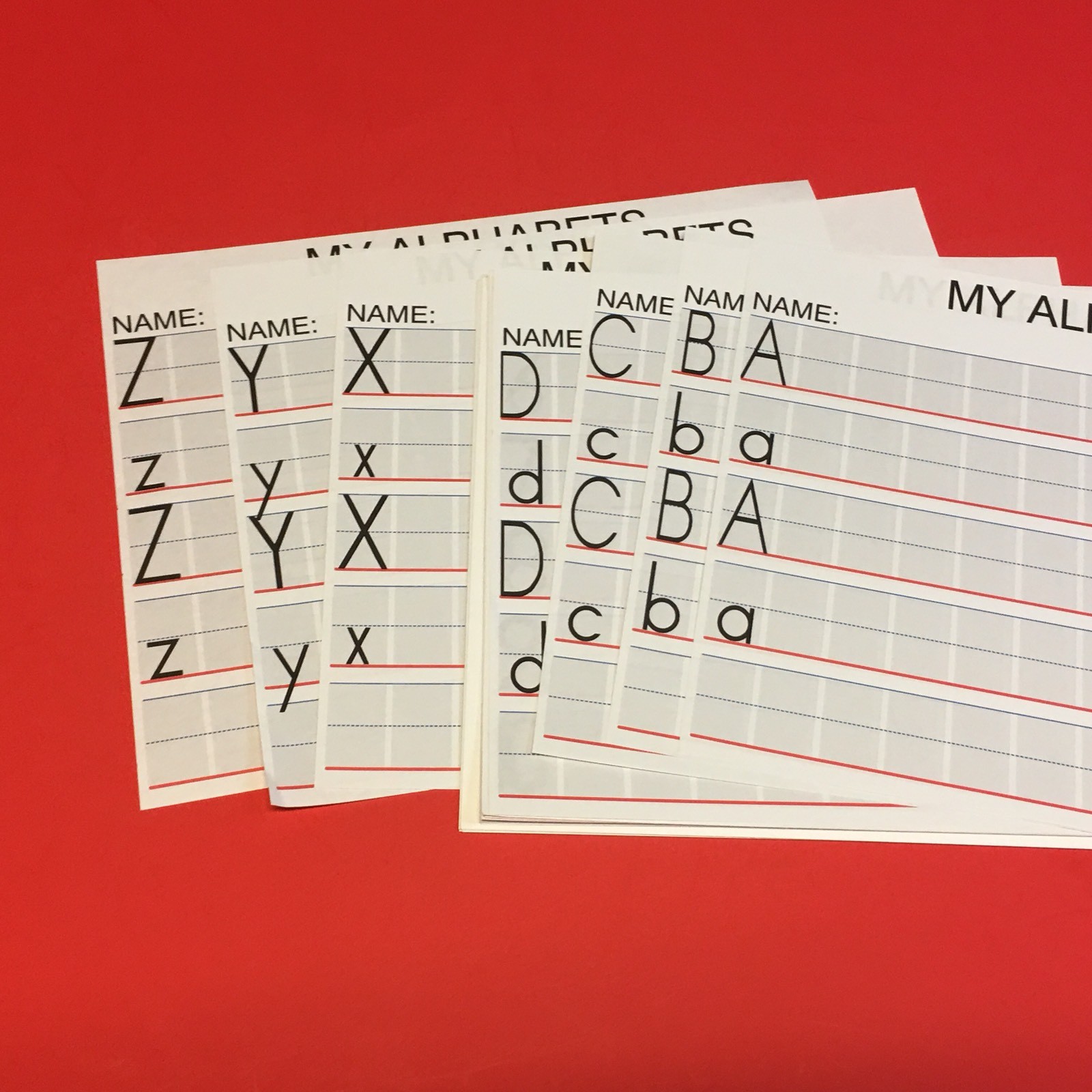 Writing Paper for Kids – My Alphabets – 11X 8.5 in, 20 lb, 25 sheets