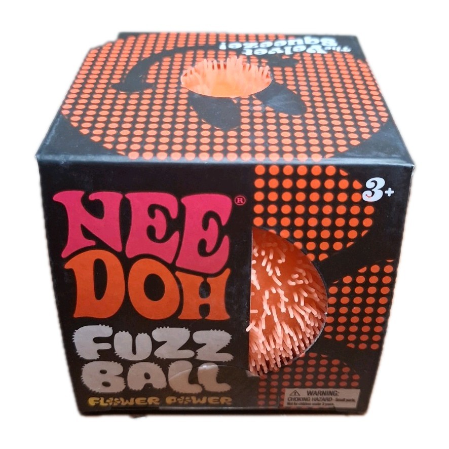 NeeDoh Fuzz Ball – The Velvet Squeeze! Stress Fidget Viral Orange Free Shipping
