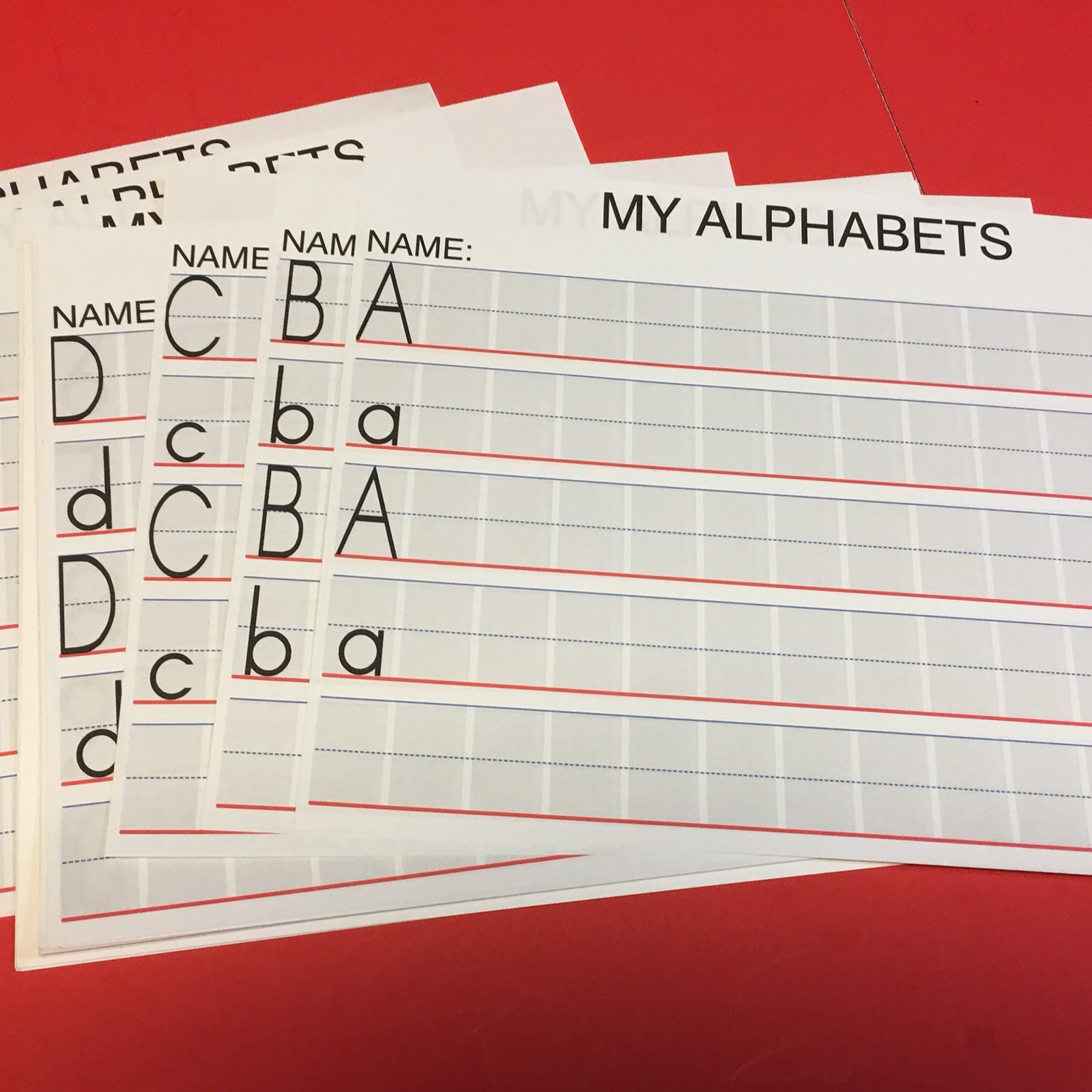 Writing Paper for Kids – My Alphabets – 11X 8.5 in, 20 lb, 25 sheets
