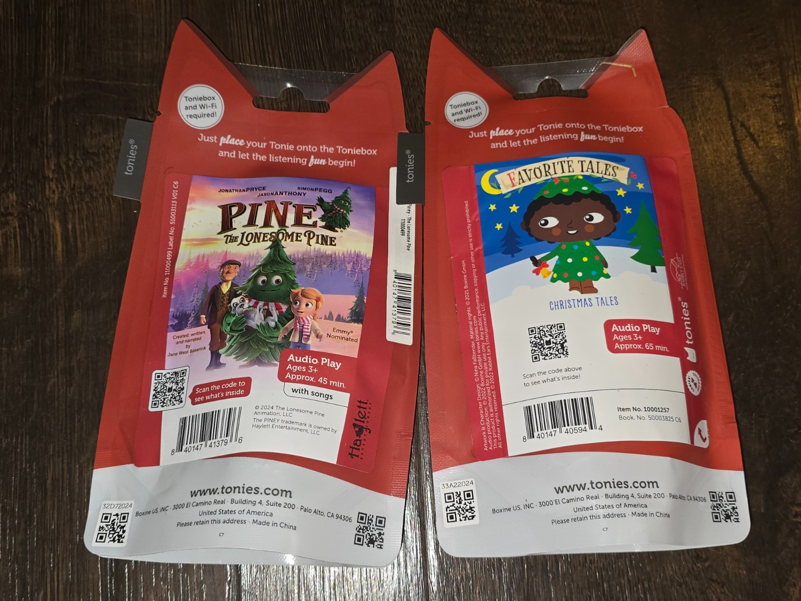 2 Tonies Piney The Lonesome Pine Christmas Tales Tonie Figurines New *