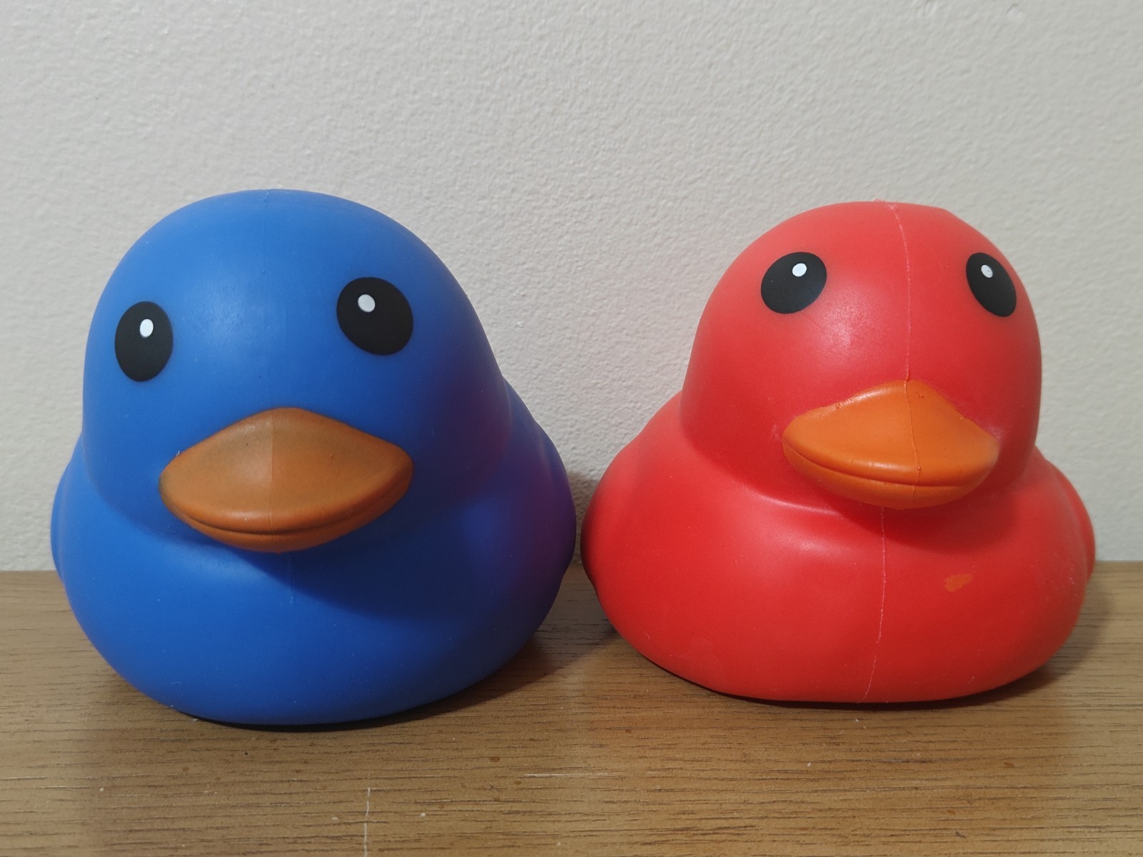 Lot Of 2 – Sunny Days Jumbo Squishy Ducks Red & Blue Viral TikTok