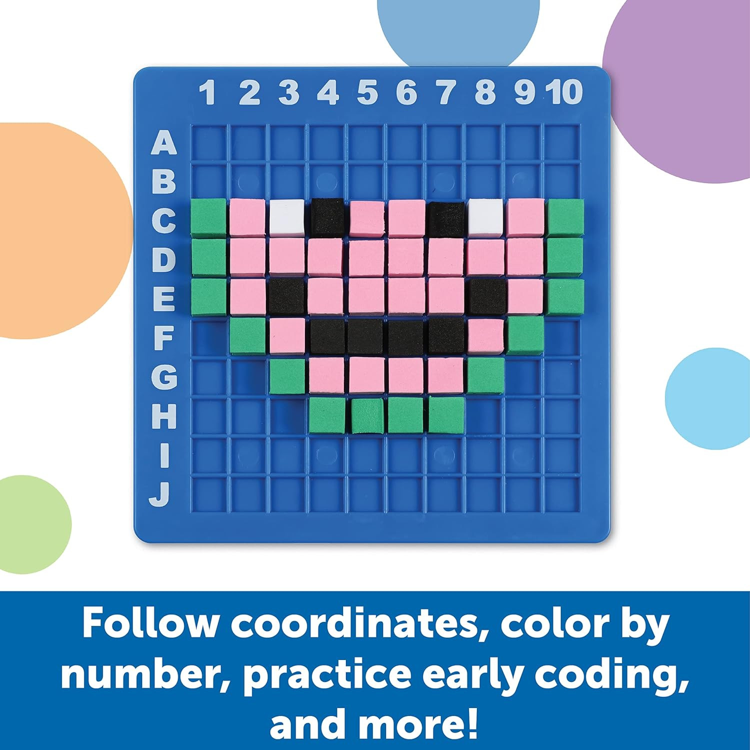 STEM Explorers Pixel Art Challenge – Math Puzzles, Pattern Blocks, Sensory Bin,