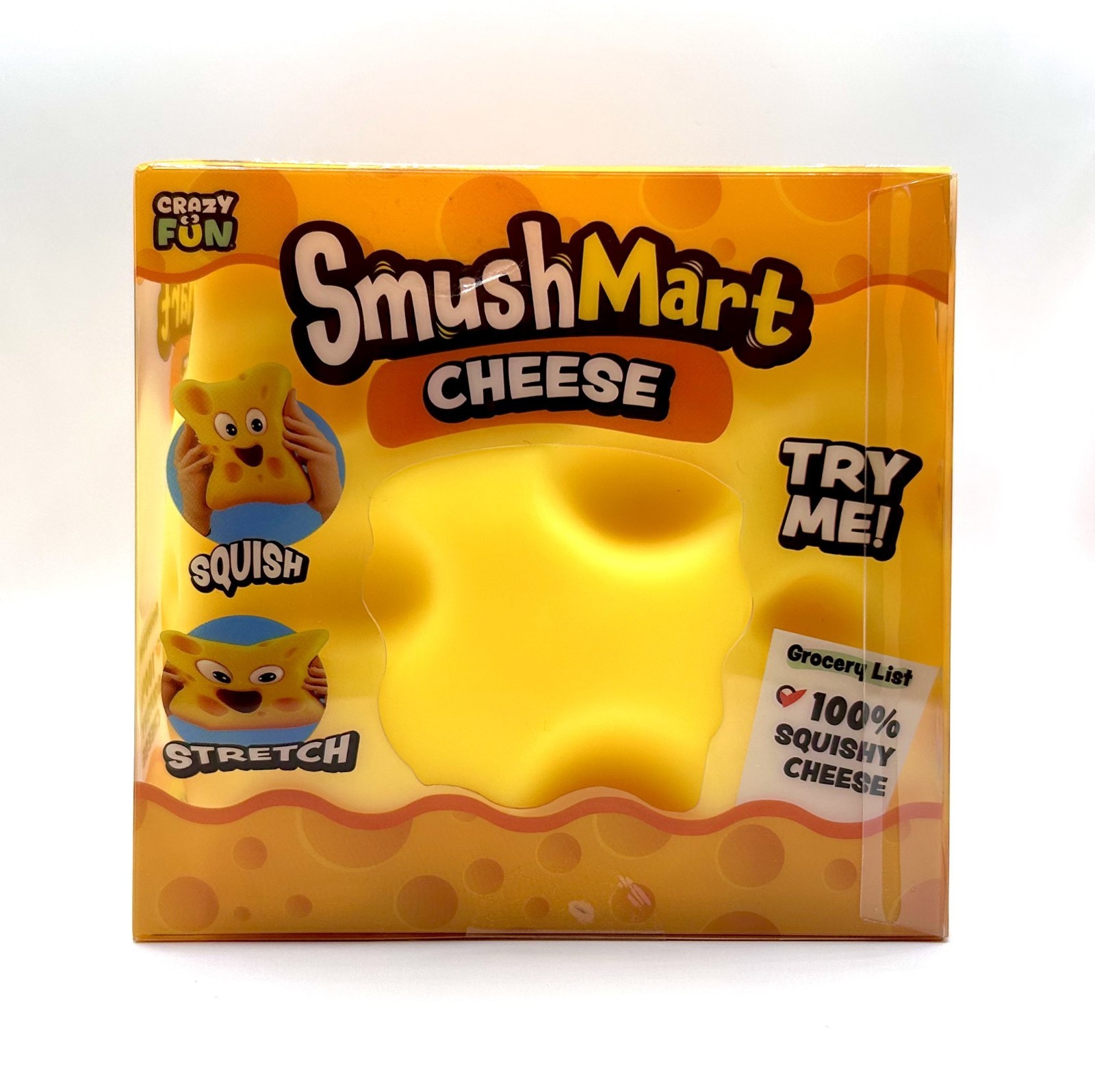 🧀 Smush Mart Cheese JUMBO VIRAL TikTok SQUISHY 6” RMS USA Crazy Fun Squeeeezy