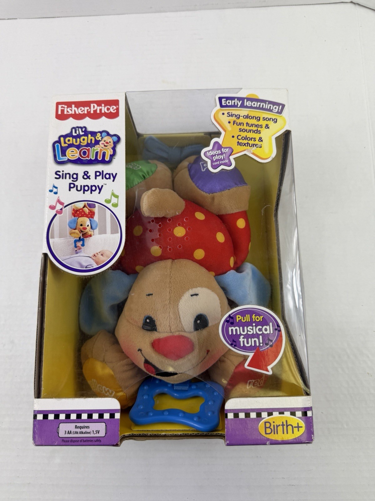 Lil Laugh & Learn Sing & Play Puppy By Fisher Price Infant Crib Toy NEW IN BOX