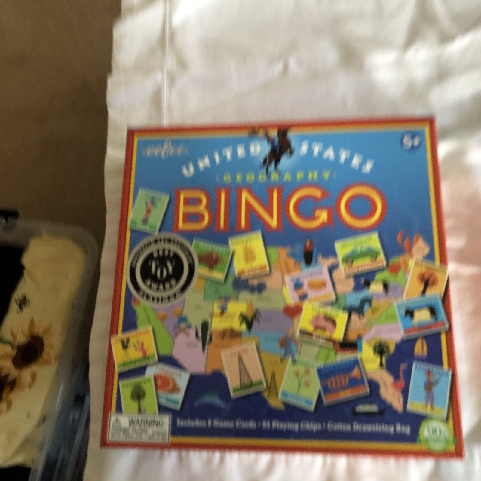 United States Map US Geography Bingo Ages 5 Up Educational Game eeBoo