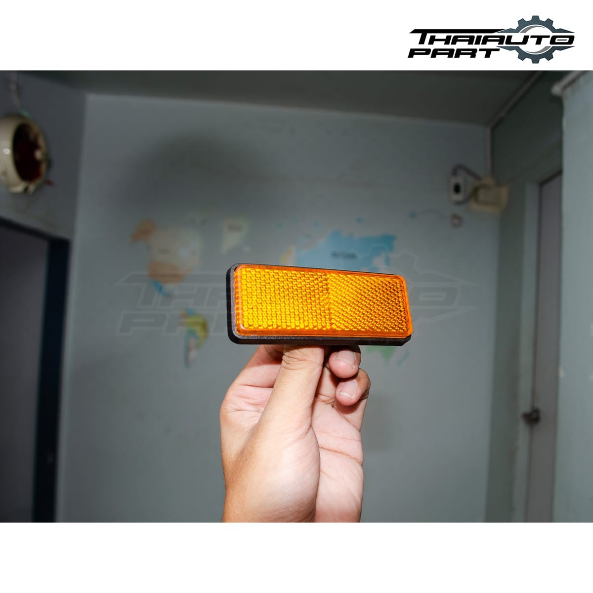 FIT Front Fork Leg Reflector Reflective Bolt On Amber Side Marker Rectangle 2x