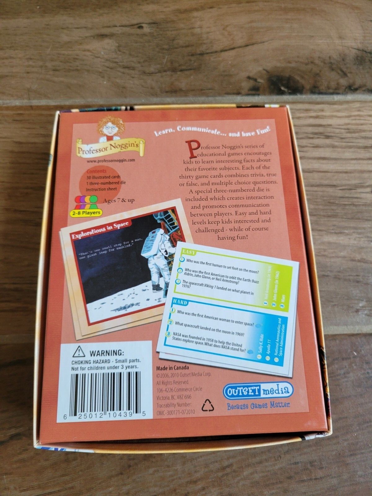 Professor Noggin’s History of the United States Card Game #29 T7