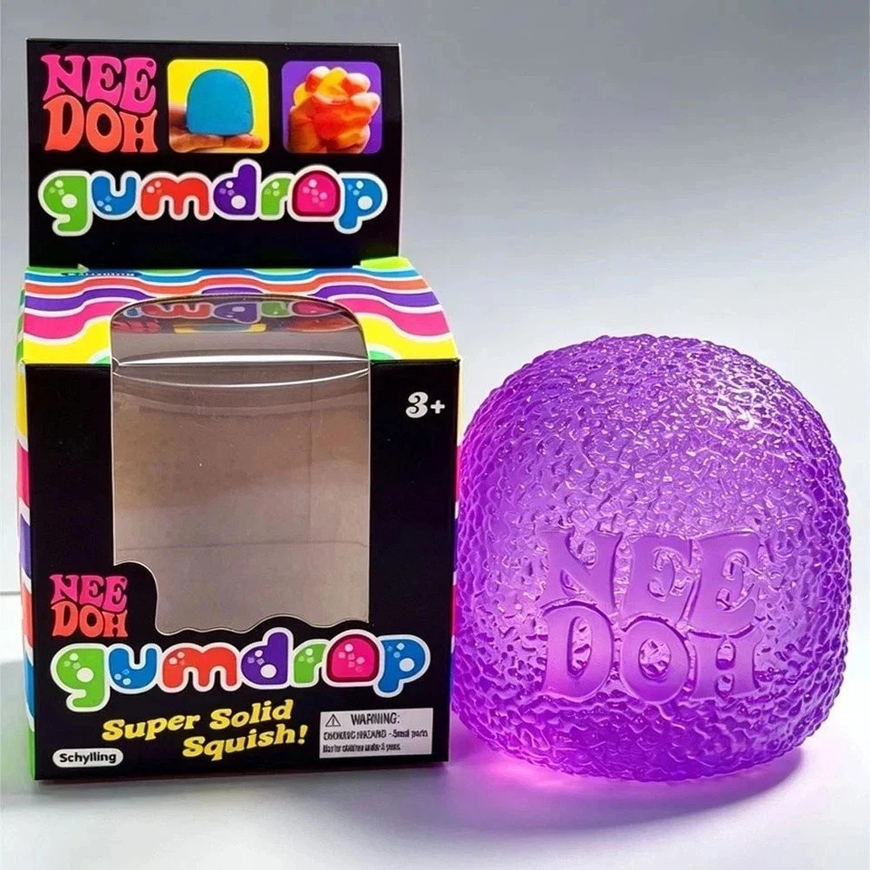 Nee Doh Gumdrop Super Solid Squish Needoh Gum Drop 4 Colors