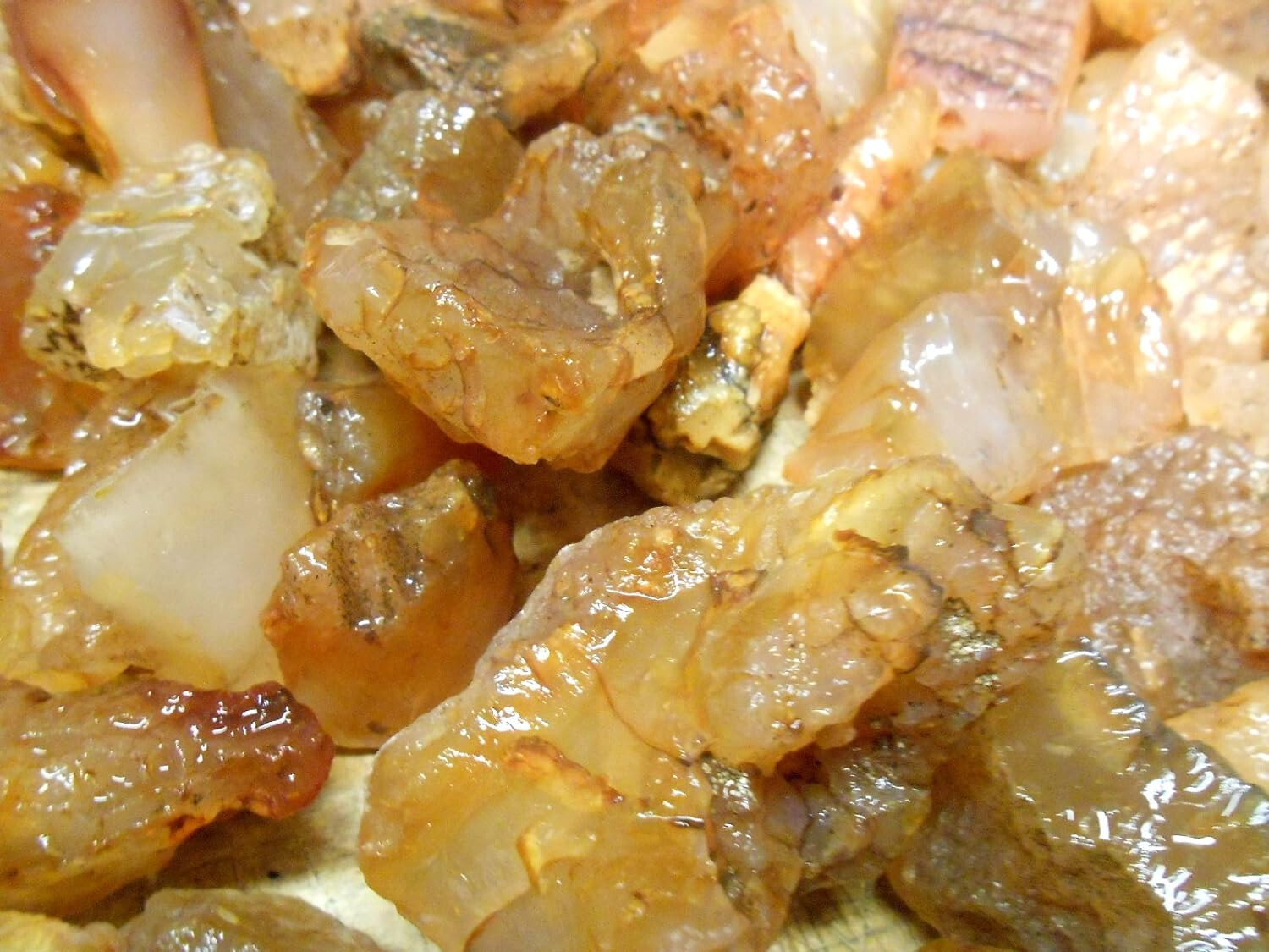 Rock Tumbler Gem Refill Kit New Mexico Golden Luna Agate Rough 8oz