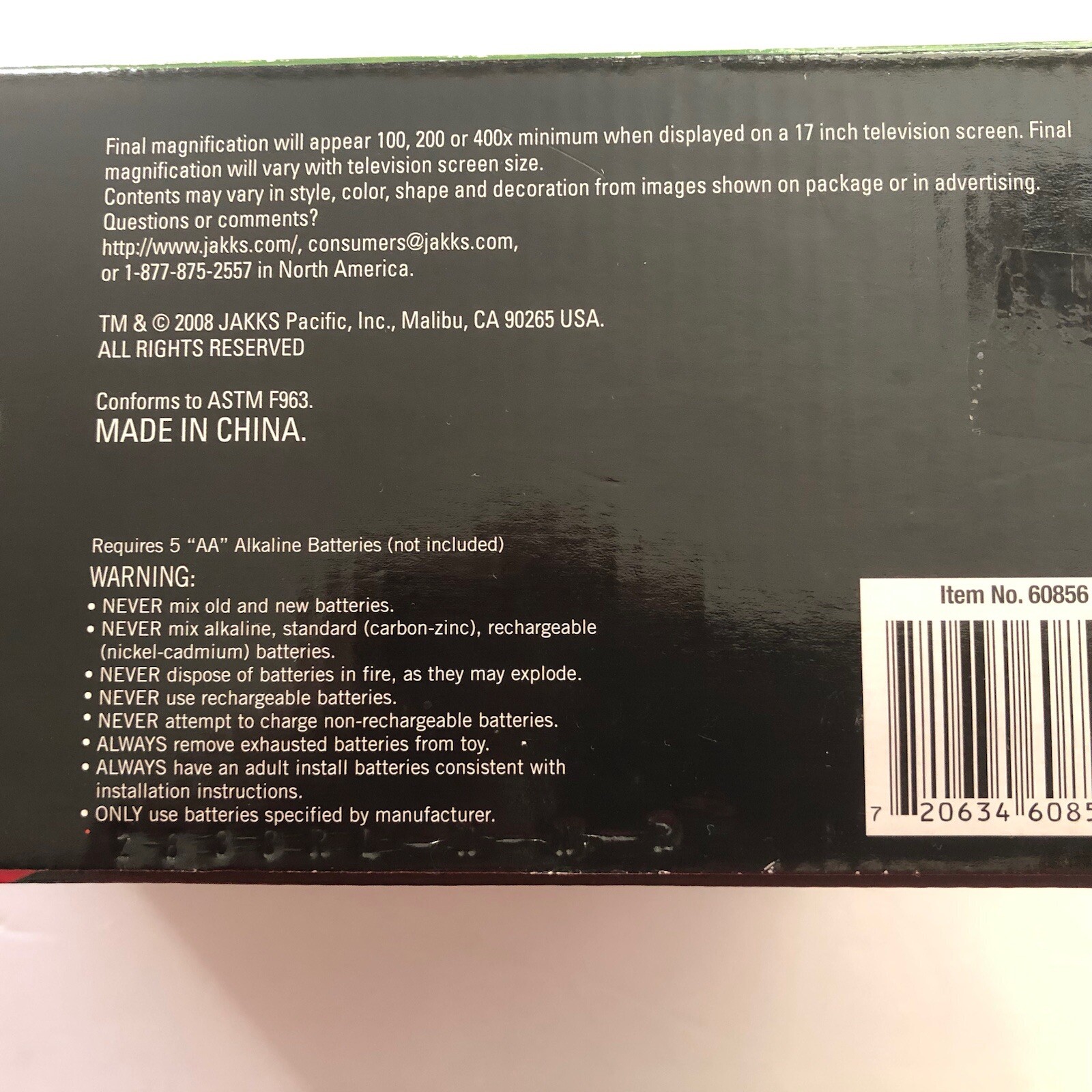 Jakks Pacific Bionic Eye Clops Series Plug In TV Microscope 2008 New Sealed Toy