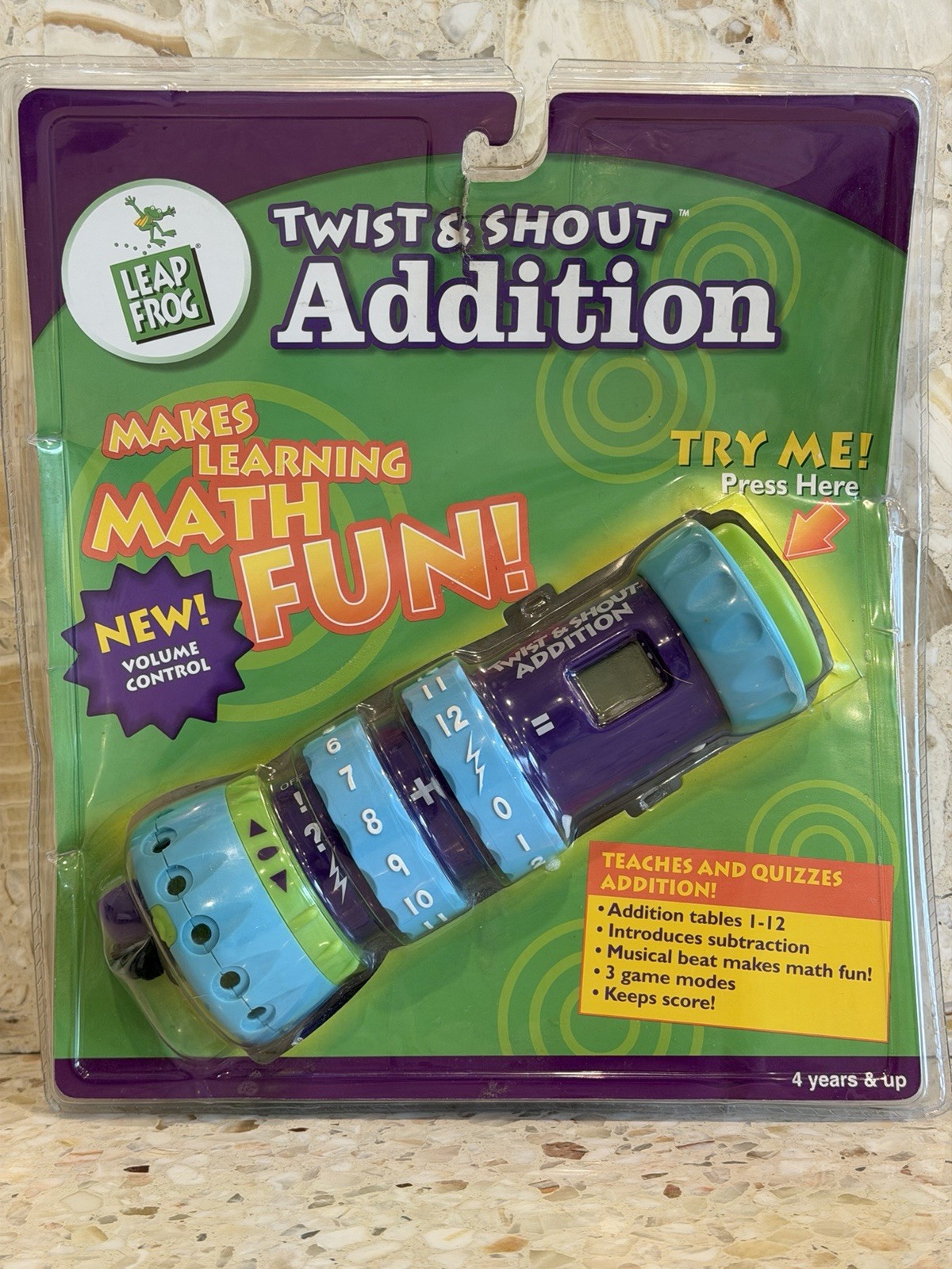 VINTAGE 2000 Leap Frog Quantum Leap Twist & Shout Addition NIB New 4+ Math Toy