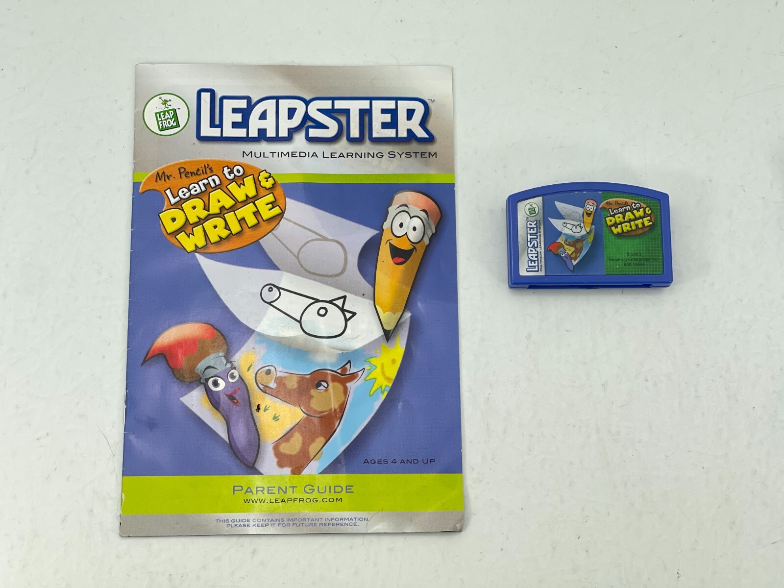 Leapster LeapFrog Finding Nemo Draw Write Animal Genius Backyardigans 4 Game Lot