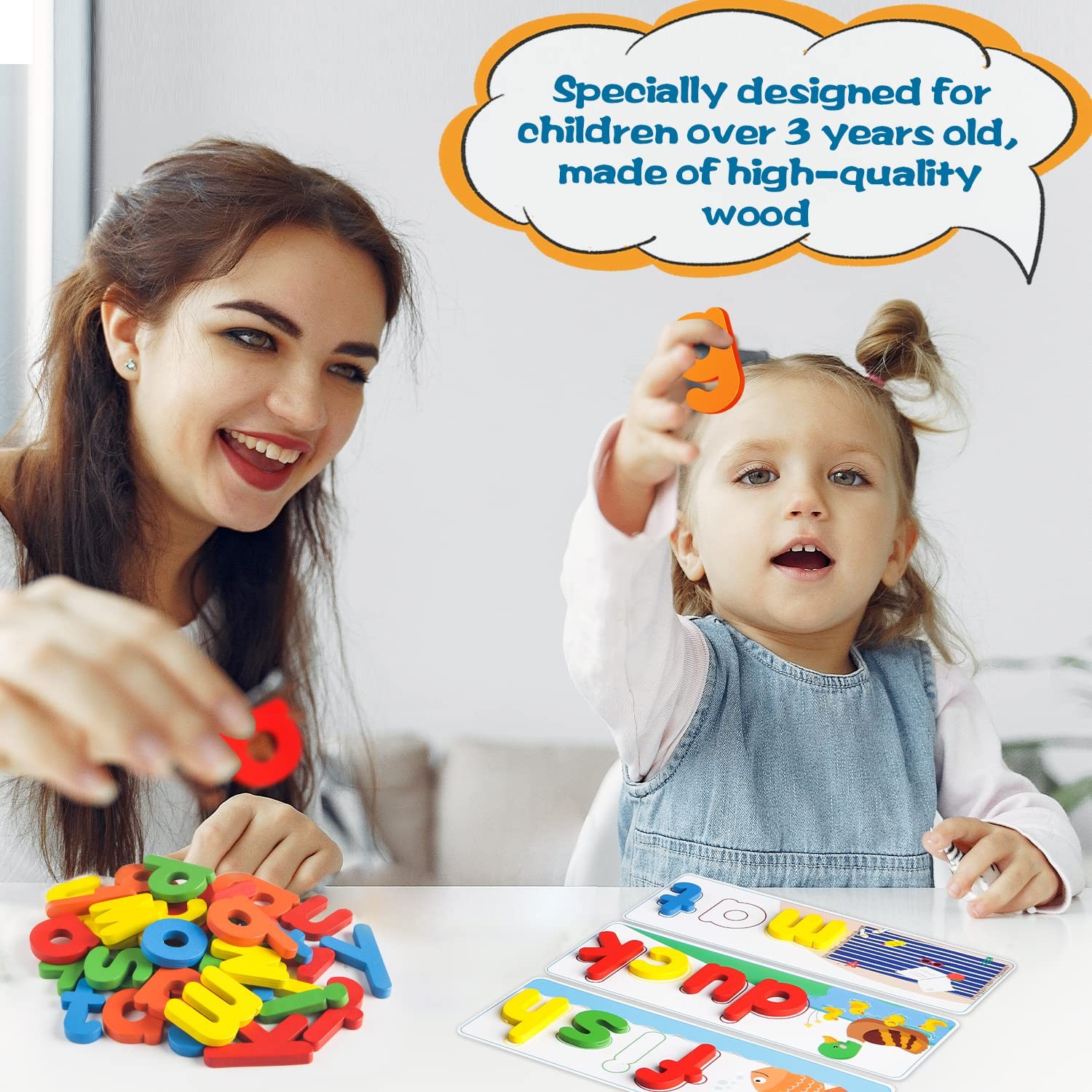 Learning Educational Toys for 3 4 5 6 Years Old Boys Girls, See & Spell Match…