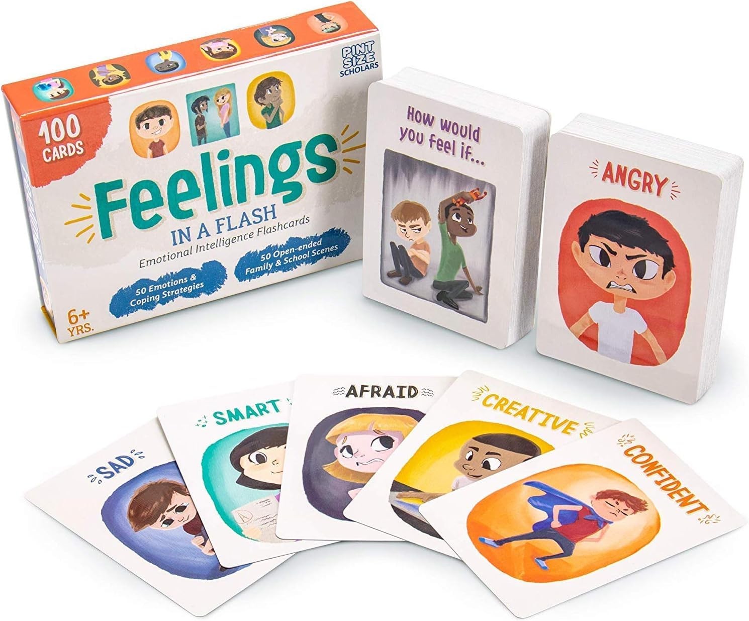 Emotional Intelligence Game for Kids – 50 Scenario & Reaction Cards