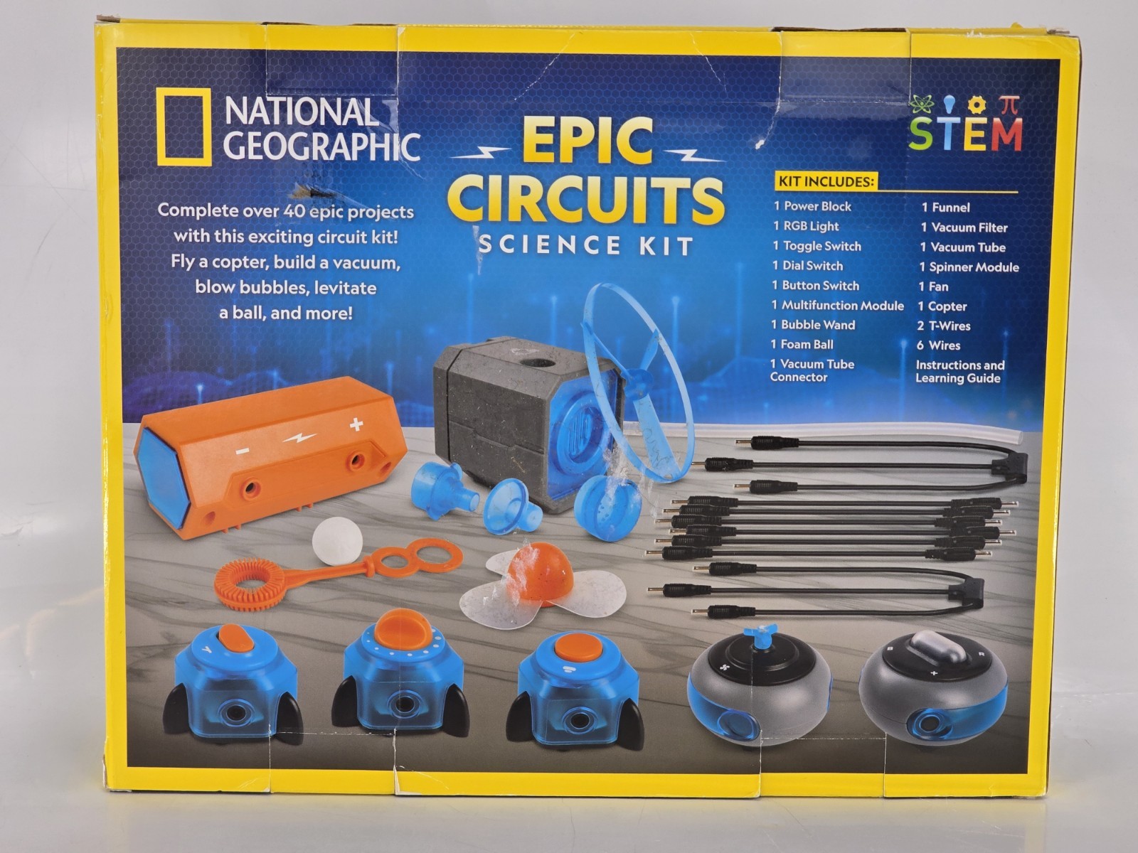 National Geographic Circuit Maker Kit – Electronics Kit for Kids W 40 Electricit