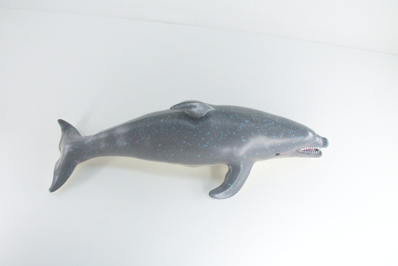 Realistic Dolphin Toy, Hand Painted, Soft Rubber Porpoise Model, 15″ IM23 B656