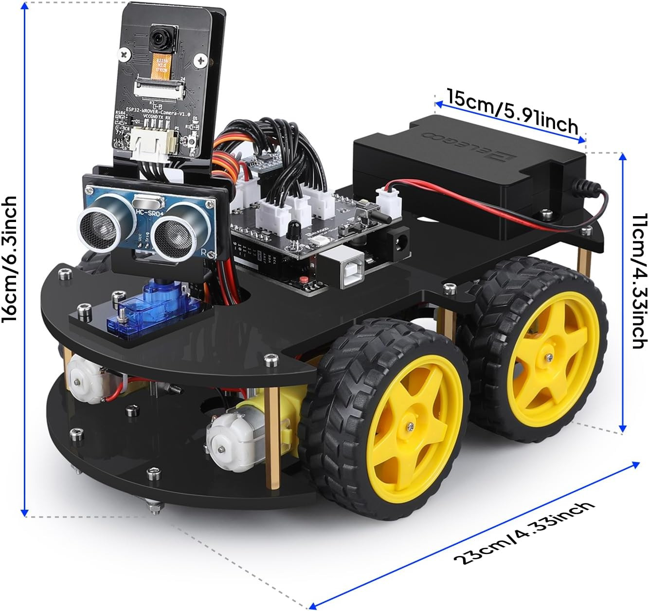ELEGOO UNO R3 Smart Robot Car Kit V4 STEM Robotics & Coding for Kids & Teens
