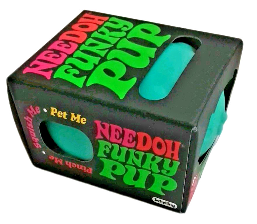 Needoh Funky Pup Squishy Stress Relief Toy Schylling Color Teal NIB