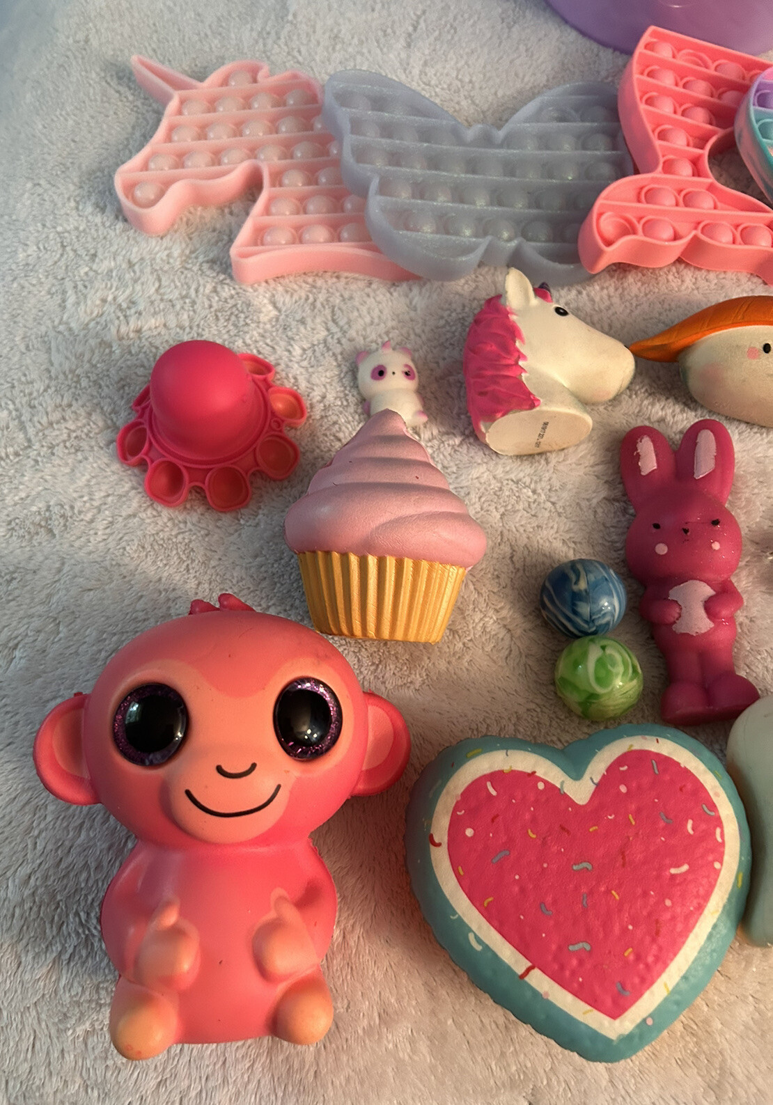 Push Pop It Bubble Dimple Fidget & Squishy Toys Sensory Stress Relief Lot Of 23