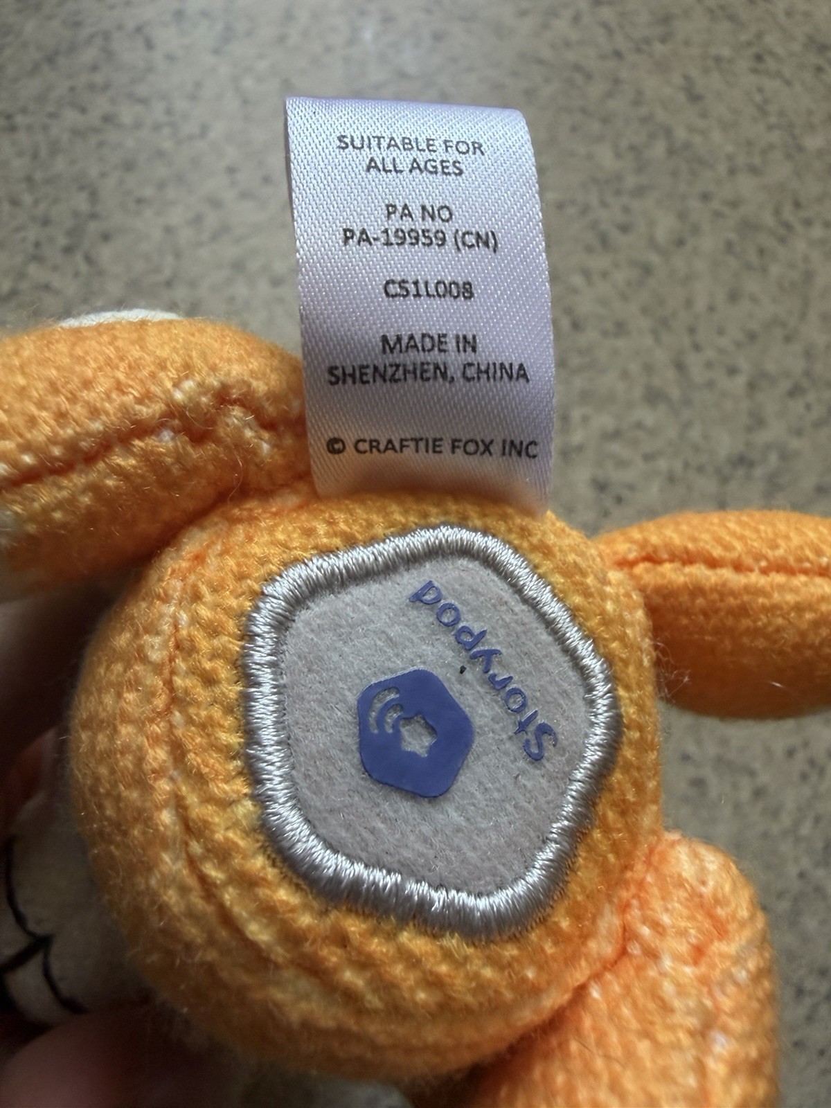 Storypod Interactive Plush Fox Electronic Learning Toy