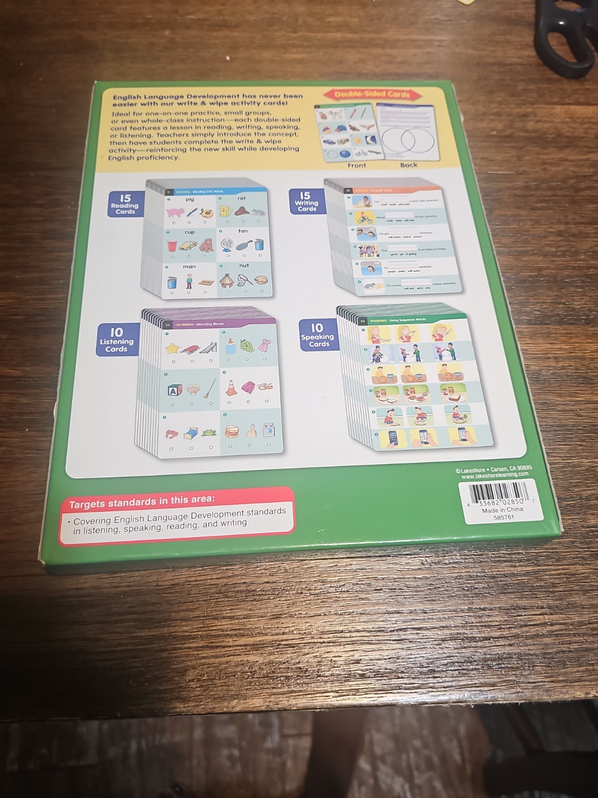 Lakeshore English Language Development Activity Cards-LL572-Grade K-2 Used