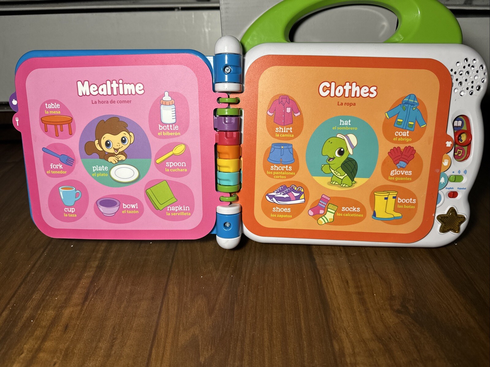 LeapFrog Learning Friends 100 Words Book, Spanish + English – Tested Working