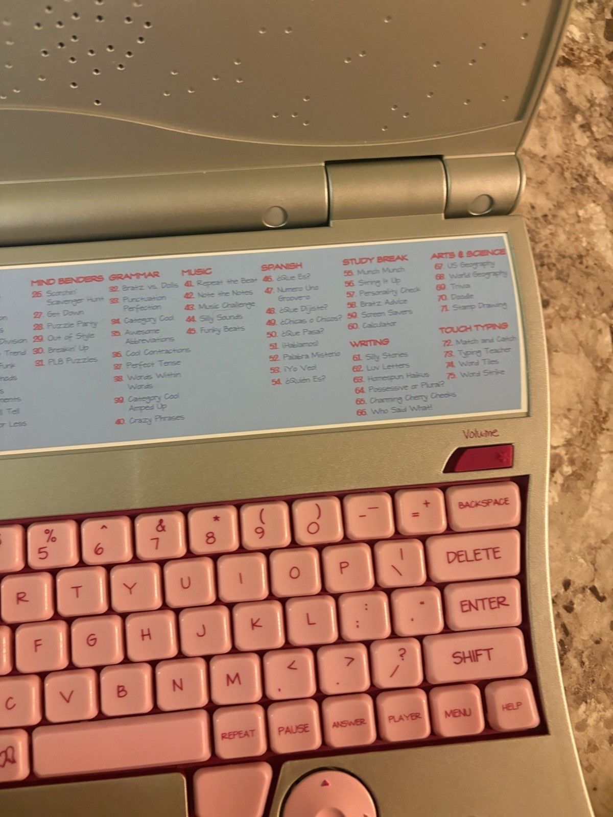 2006 Bratz Cyber Style Learning Laptop Spell Grammar Games Tested No Mouse VTG